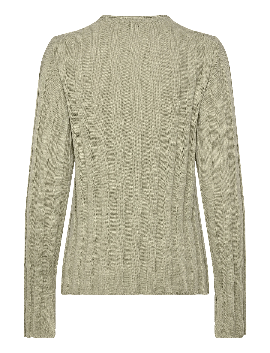 Filippa K - Linen Rib Sweater - neulepuserot - light green - 2