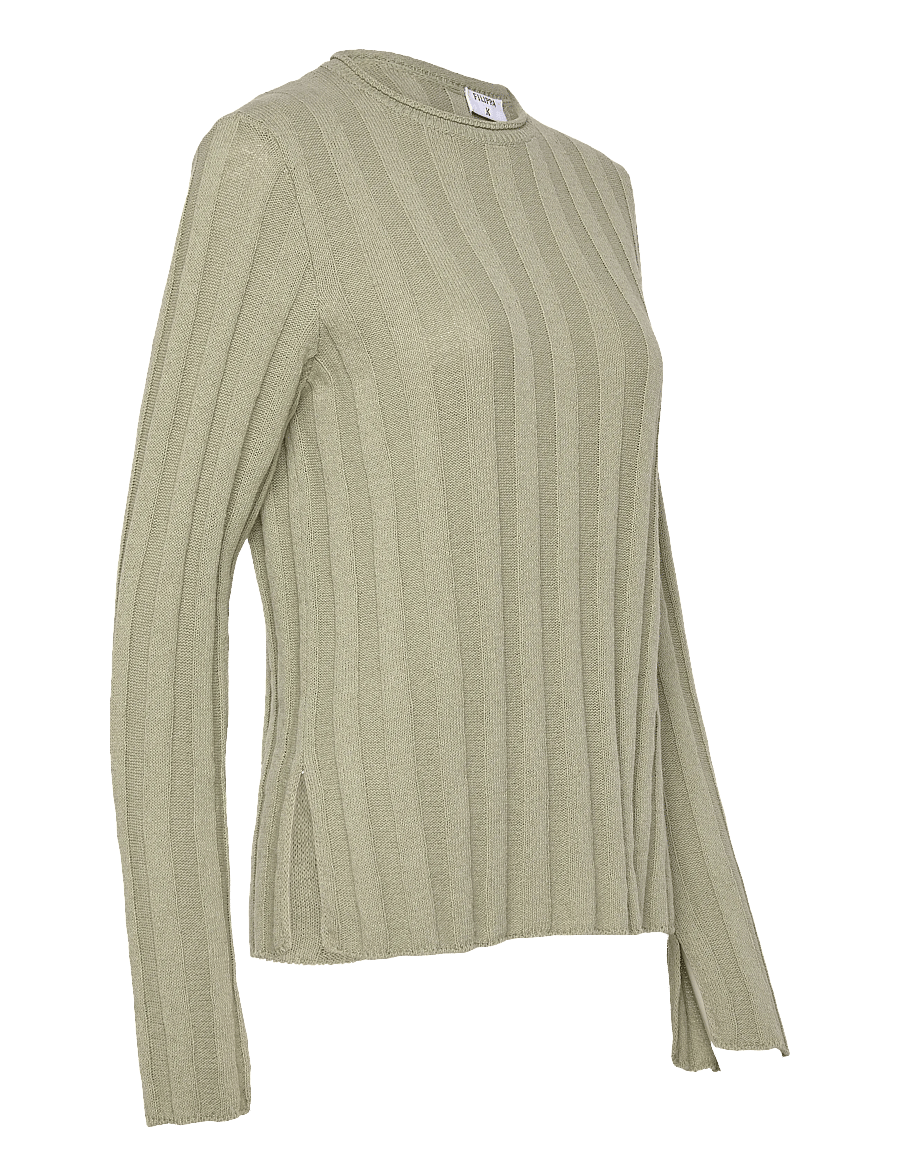 Filippa K - Linen Rib Sweater - neulepuserot - light green - 4