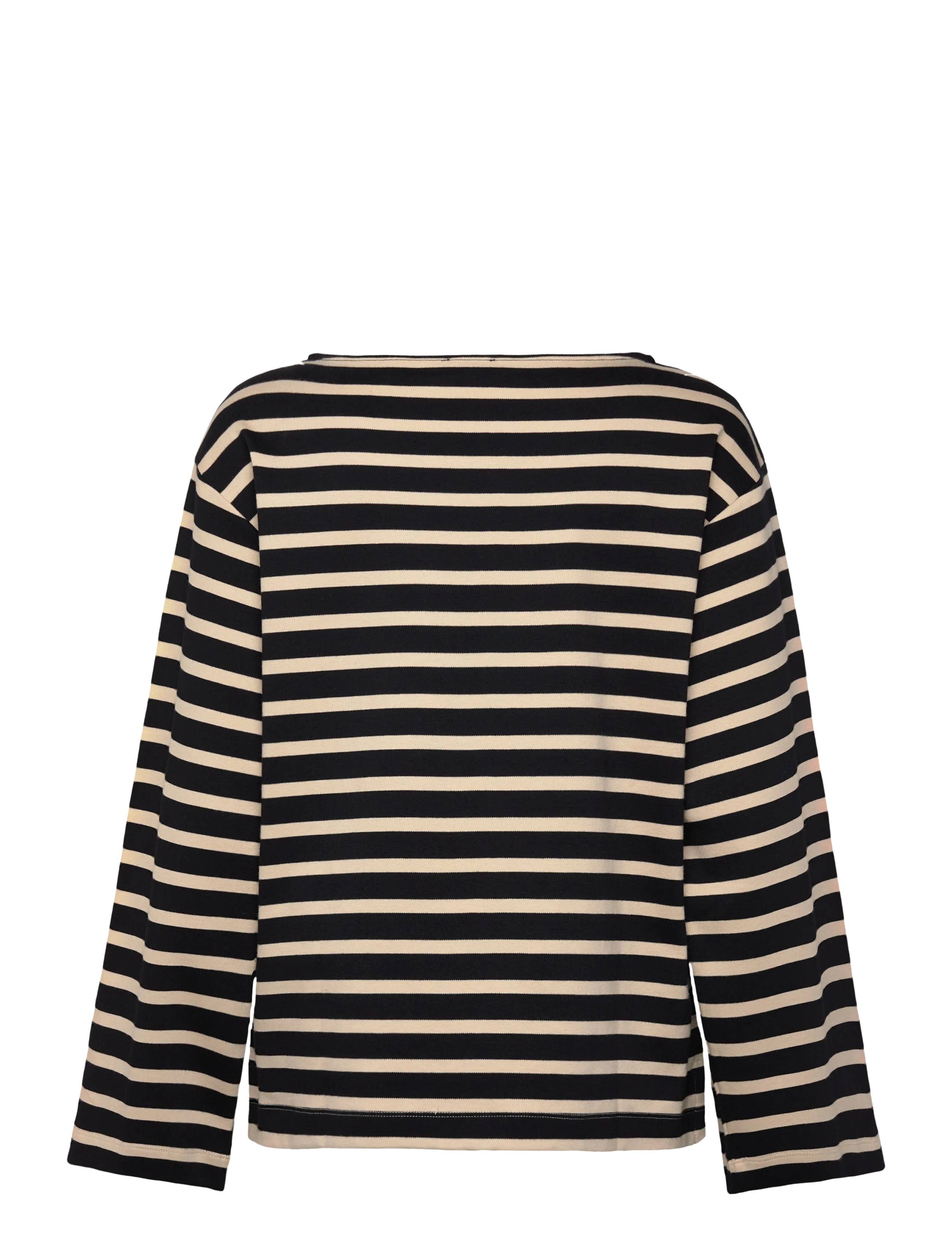 Filippa K - Cotton Mariner Top - long-sleeved tops - black/pearl beige - 2