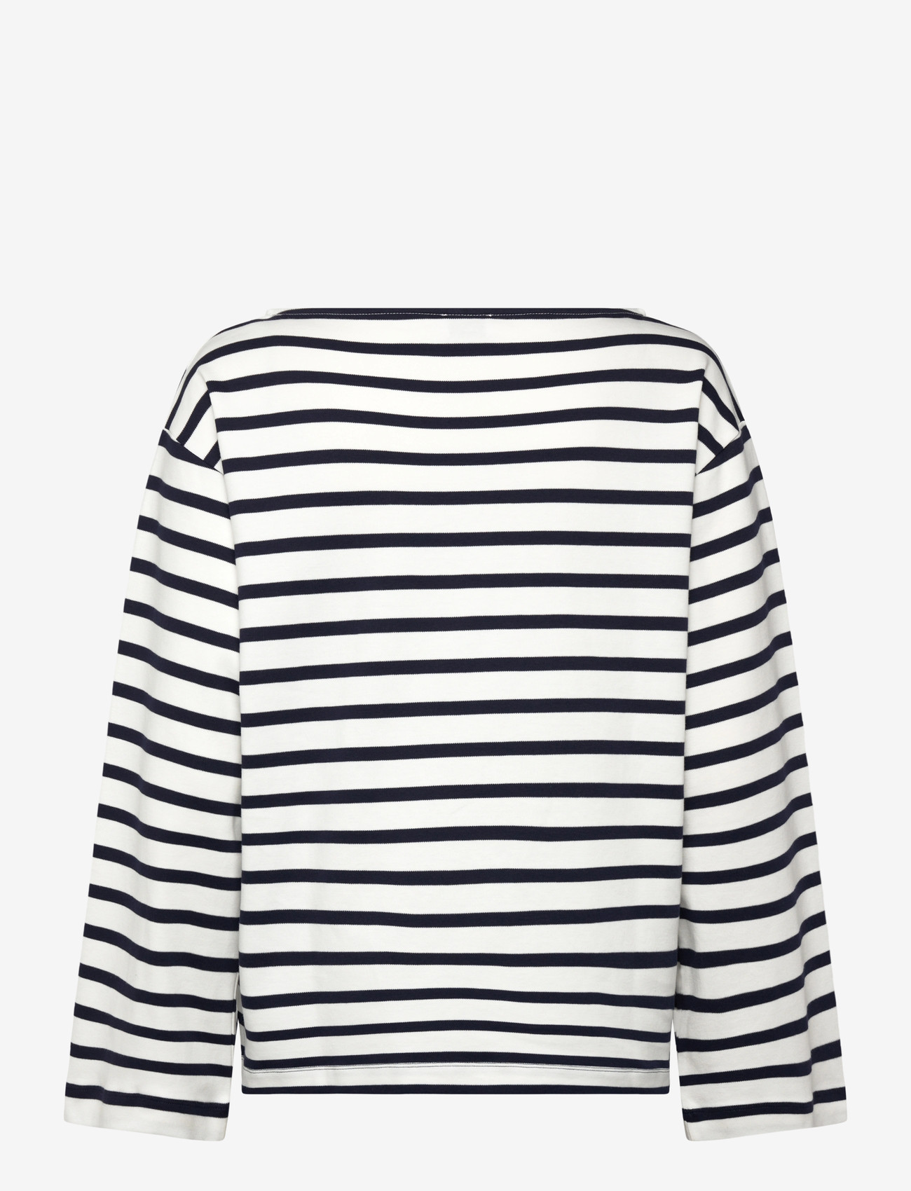 Filippa K - Cotton Mariner Top - långärmade toppar - white/navy - 2