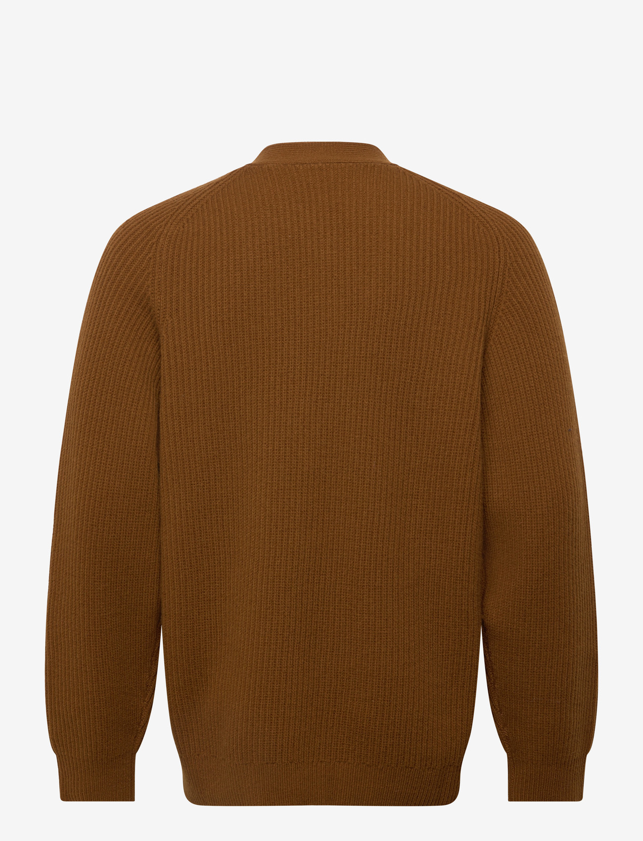 Filippa K - Chunky Ribbed Wool Cardigan - cardigans - copper brown - 1