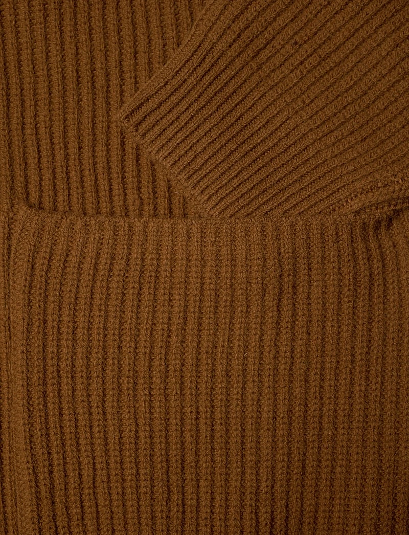 Filippa K - Chunky Ribbed Wool Cardigan - cardigans - copper brown - 3