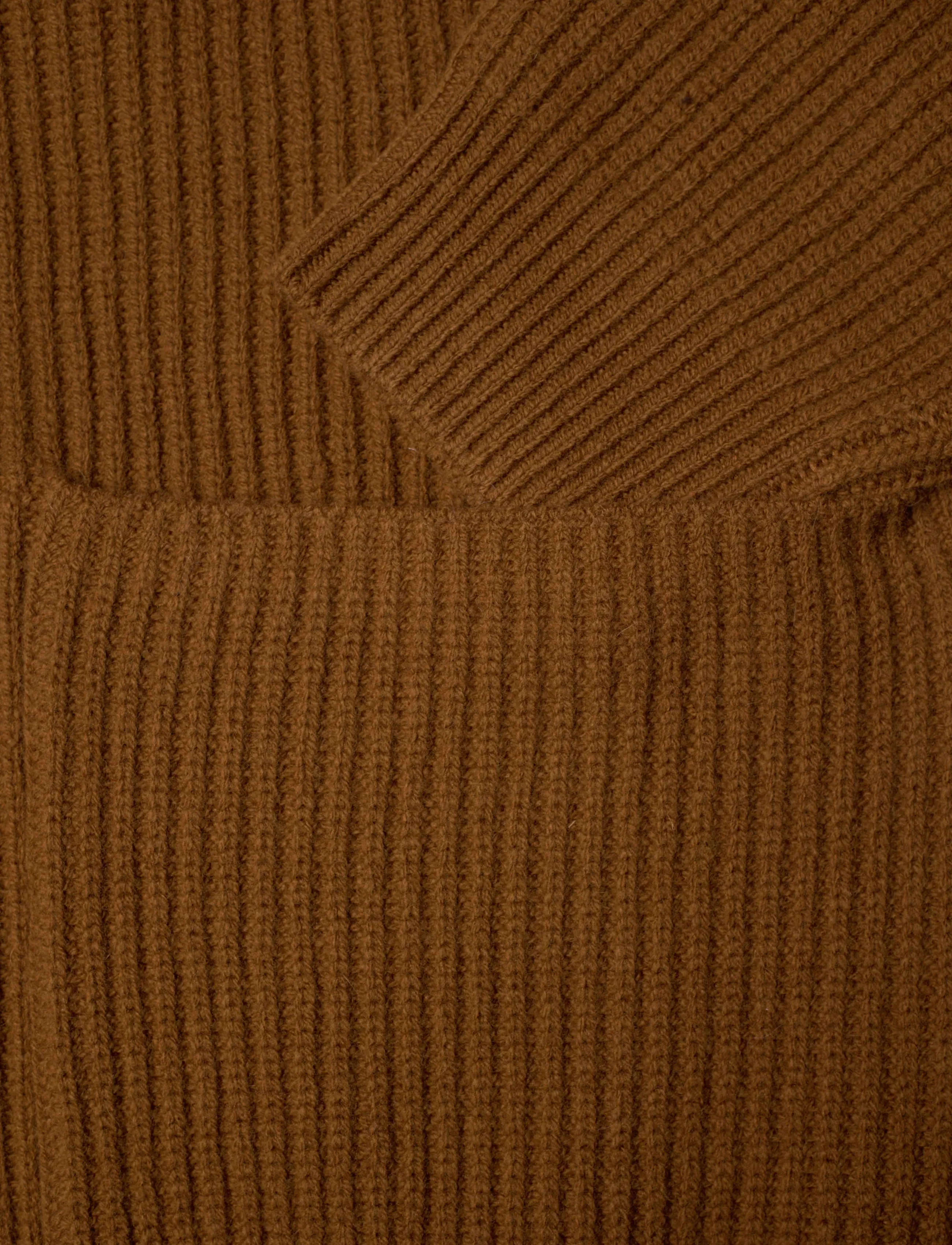 Filippa K - Chunky Ribbed Wool Cardigan - copper brown - 3