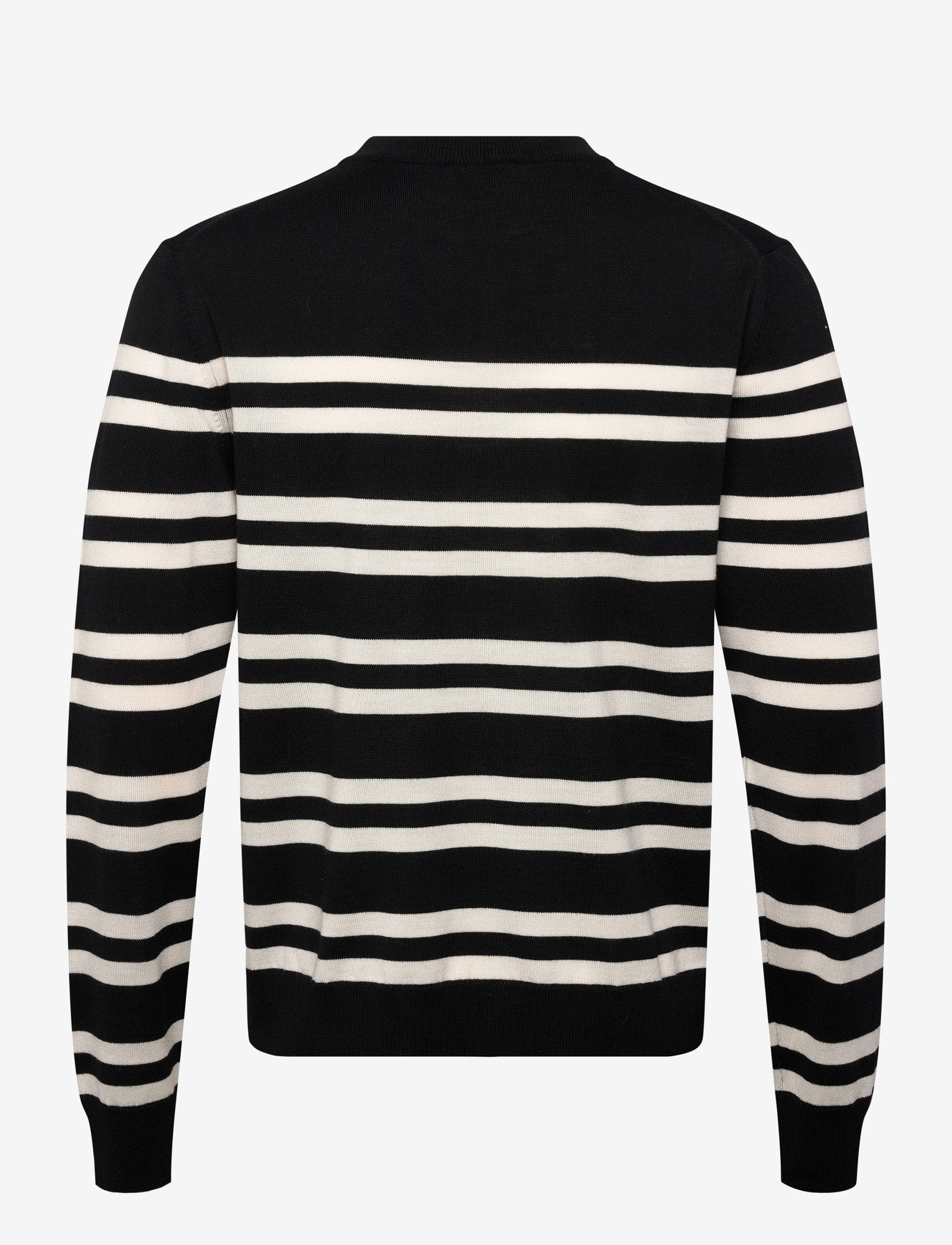 Filippa K - Striped Merino Sweater - rundhalsad - black/white - 1