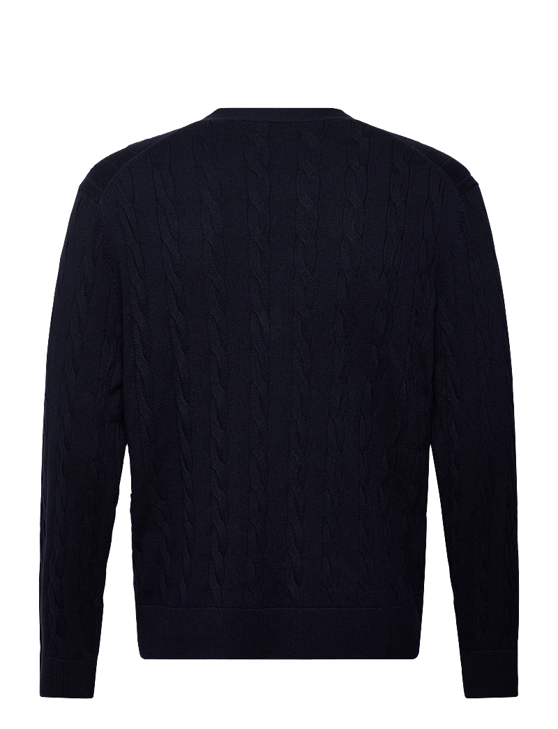 Filippa K - Braided Cotton Merino Cardigan - cardigans - navy - 1