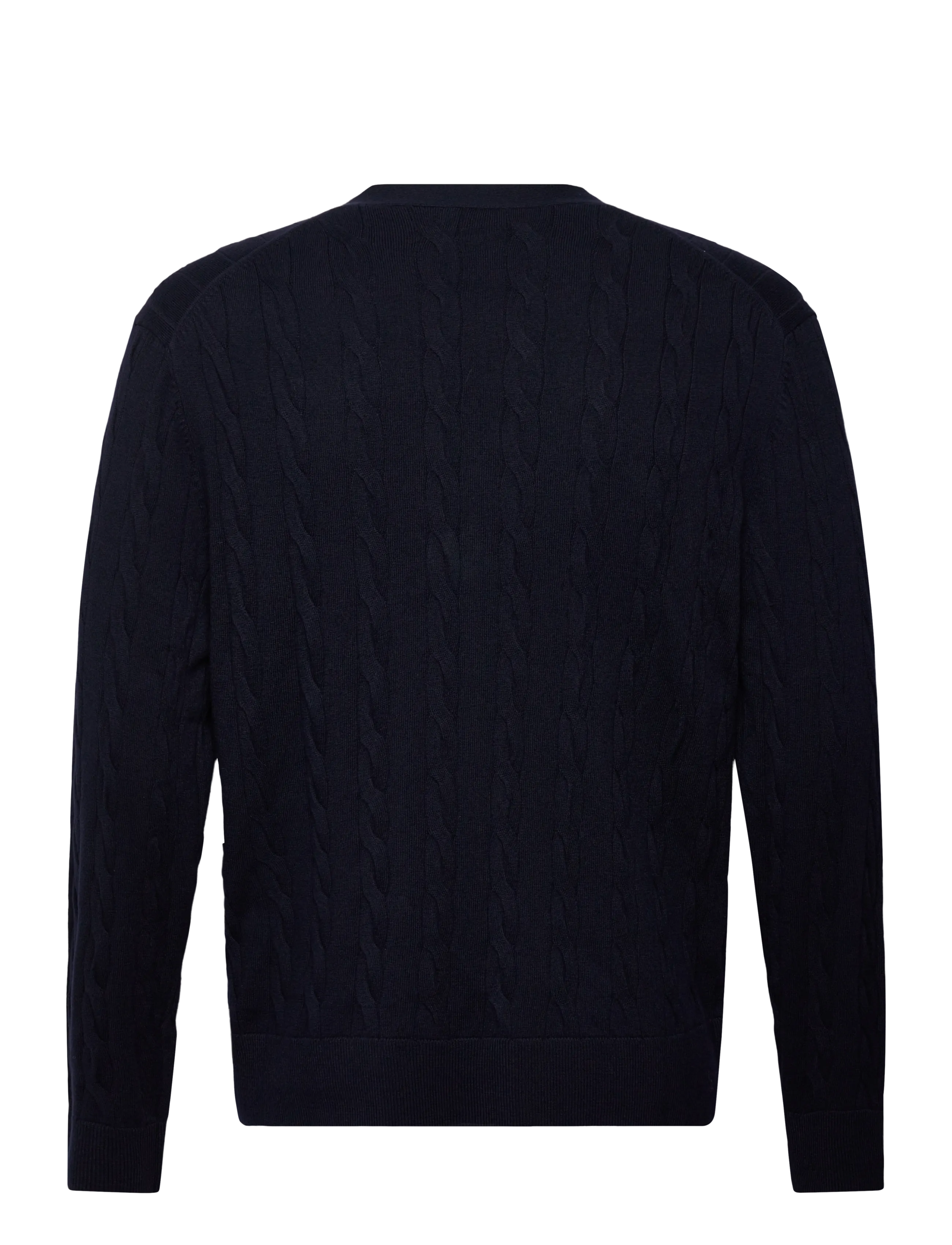 Filippa K - Braided Cotton Merino Cardigan - cardigans - navy - 2
