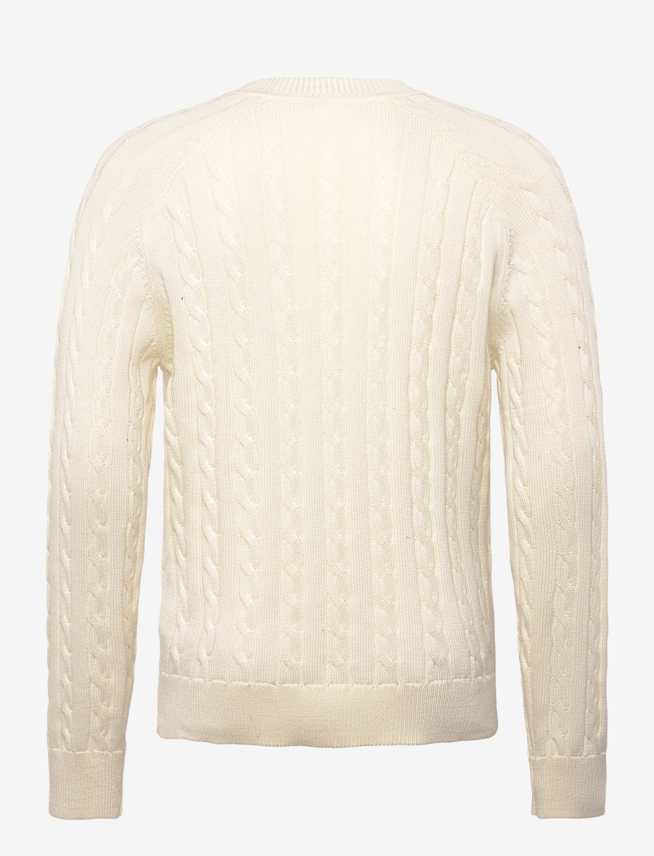 Filippa K - Braided Cotton V-Neck Sweater - knitted v-necks - calico white - 1