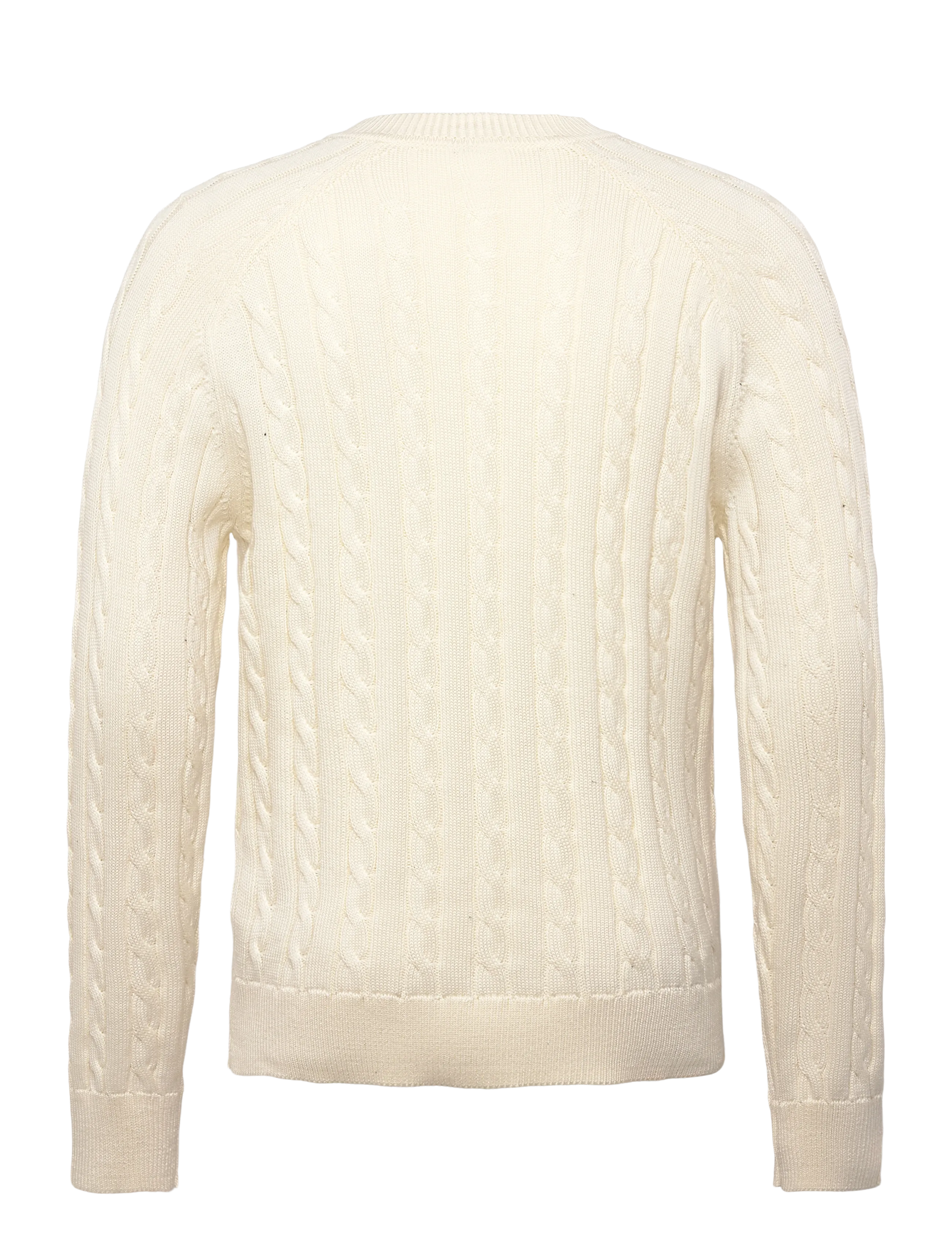 Filippa K - Braided Cotton V-Neck Sweater - knitted v-necks - calico white - 2