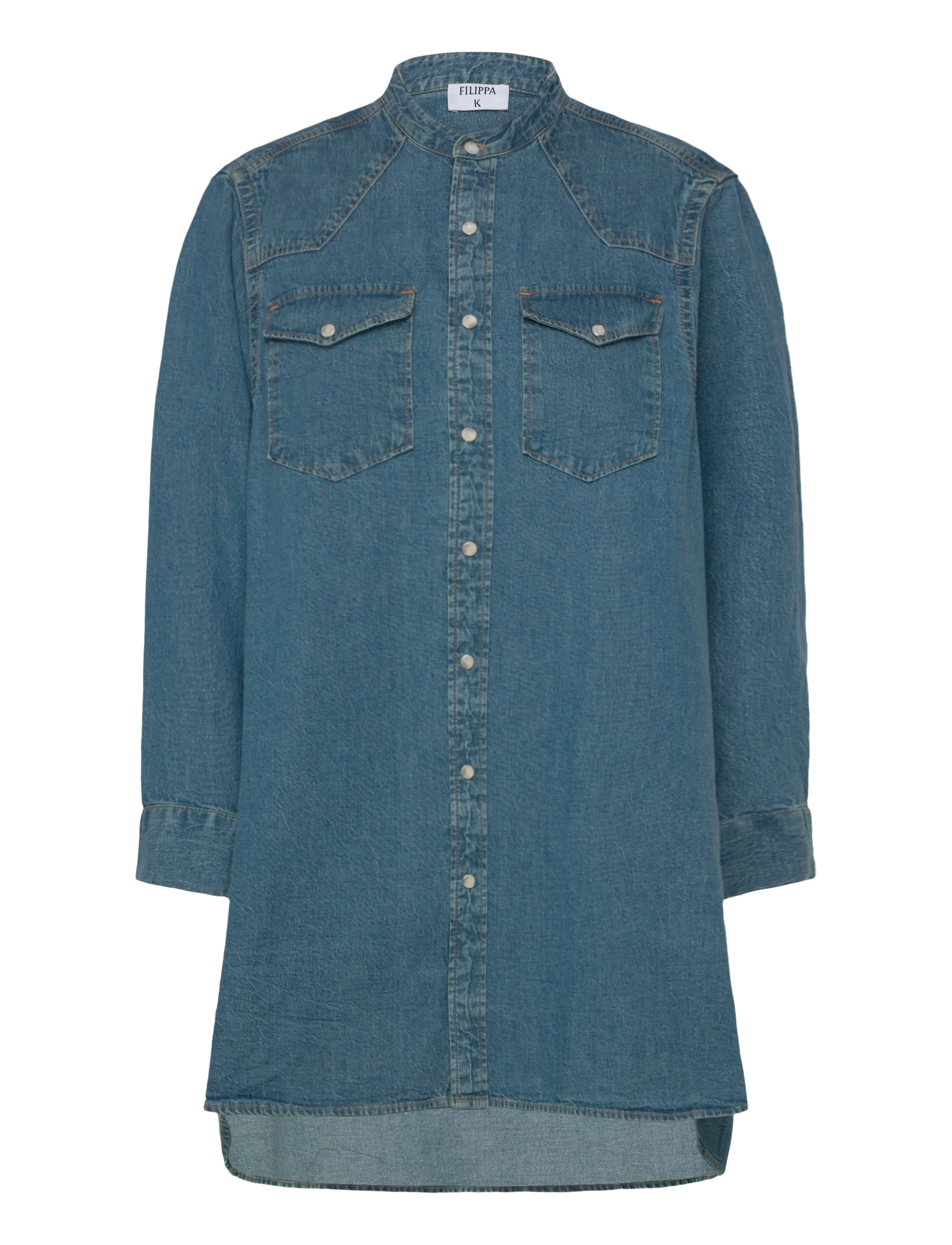 Filippa K Western Denim Shirt Dress - Filippa K - WASHED MID BLUE / blue