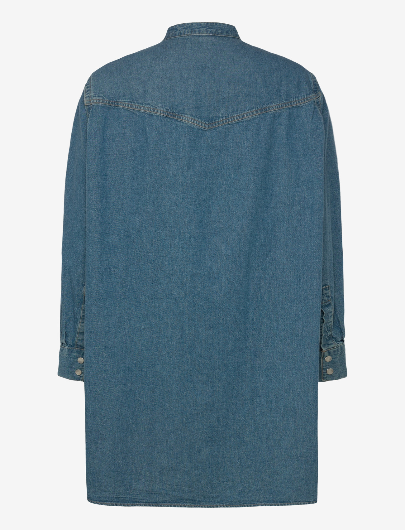 Filippa K - Western Denim Shirt Dress - skjortklänningar - washed mid blue - 1