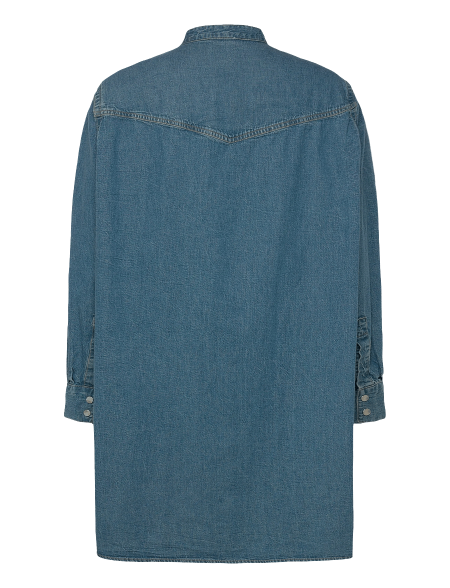 Filippa K - Western Denim Shirt Dress - hemdkleider - washed mid blue - 2
