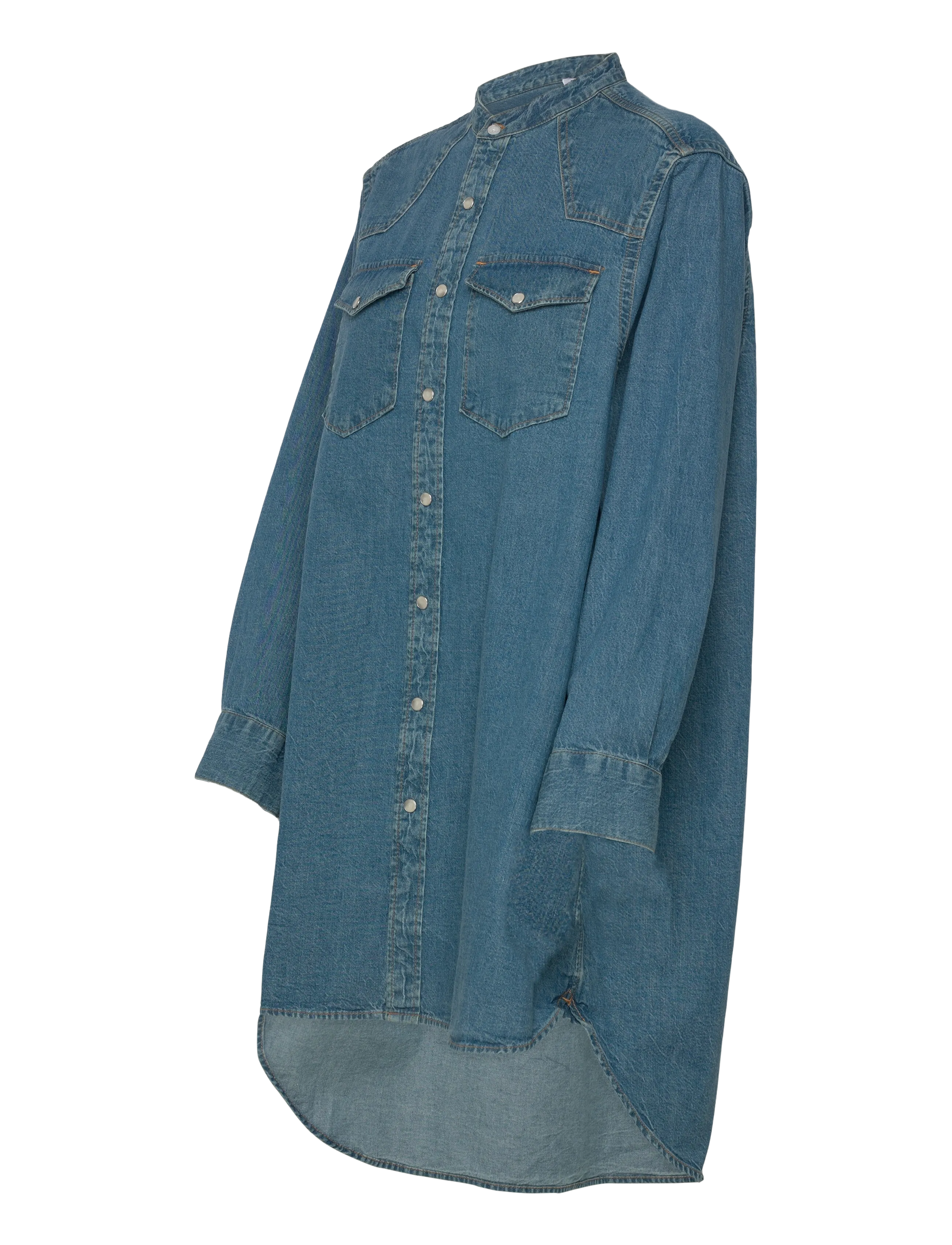 Filippa K - Western Denim Shirt Dress - hemdkleider - washed mid blue - 3