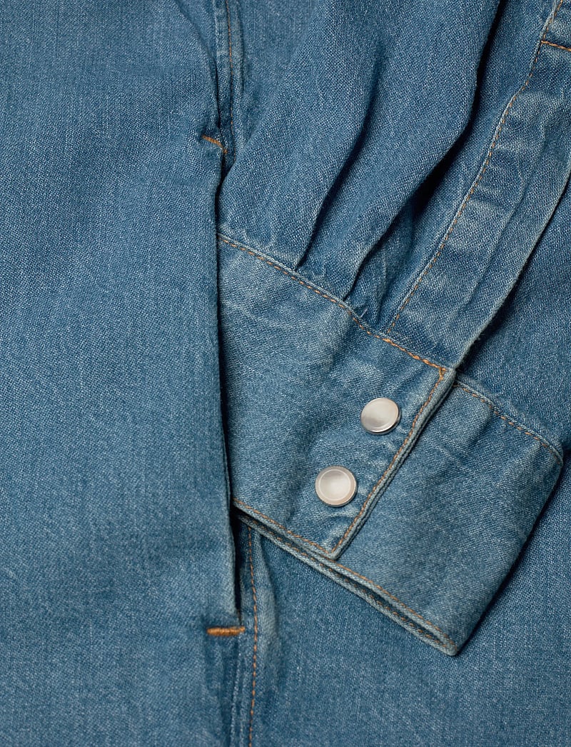 Filippa K - Western Denim Shirt Dress - skjortklänningar - washed mid blue - 5