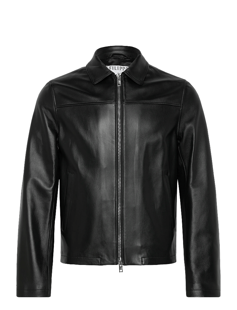 Filippa K - Leather Coach Jacket - vårjackor - black - 0