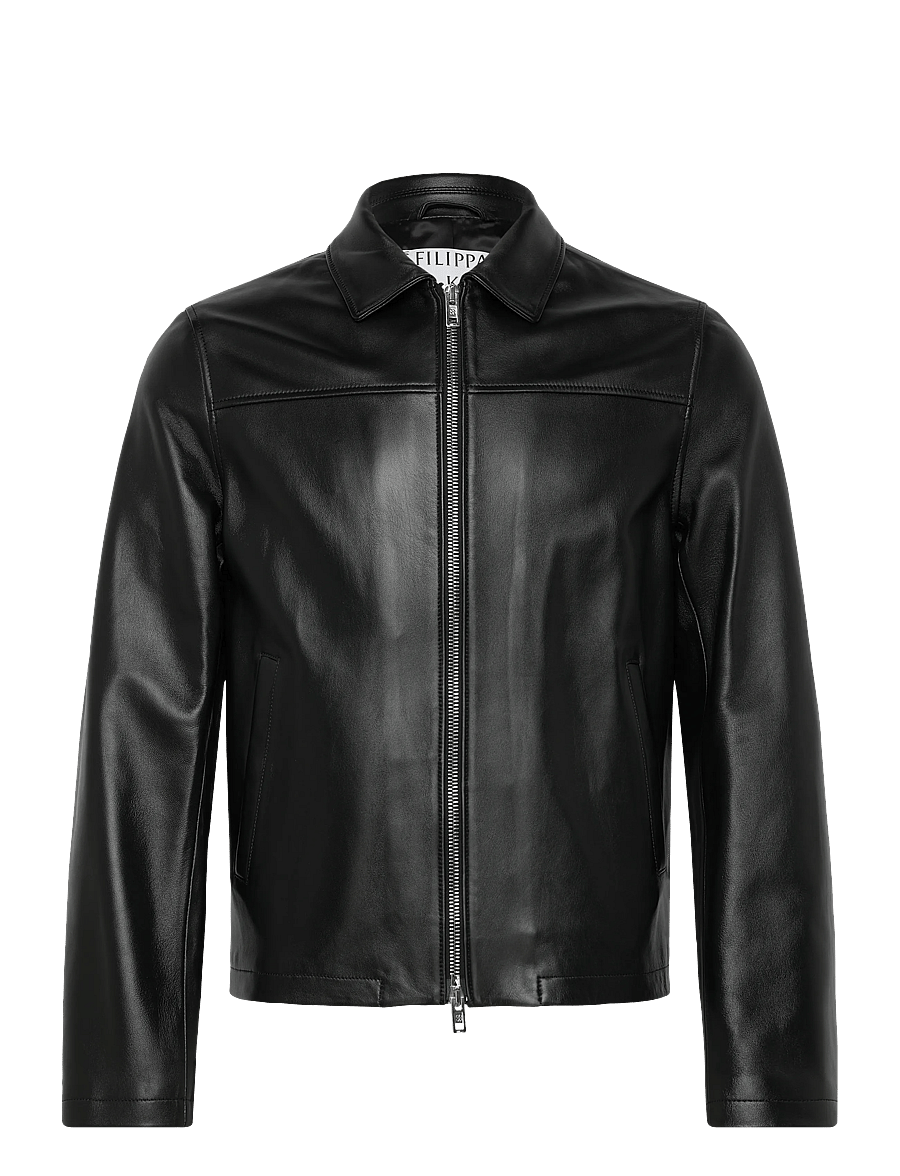 Filippa K - Leather Coach Jacket - leather jackets - black - 1