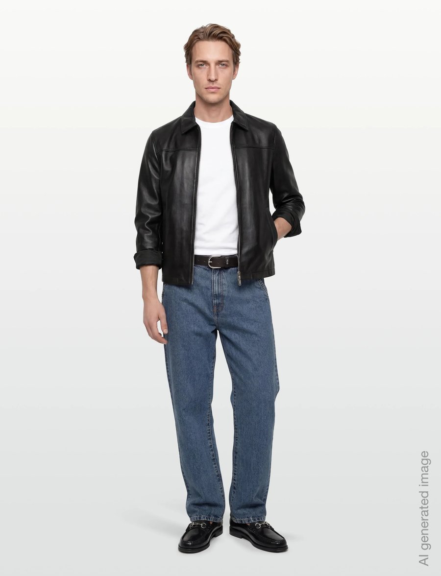 Filippa K - Leather Coach Jacket - leather jackets - black - 0