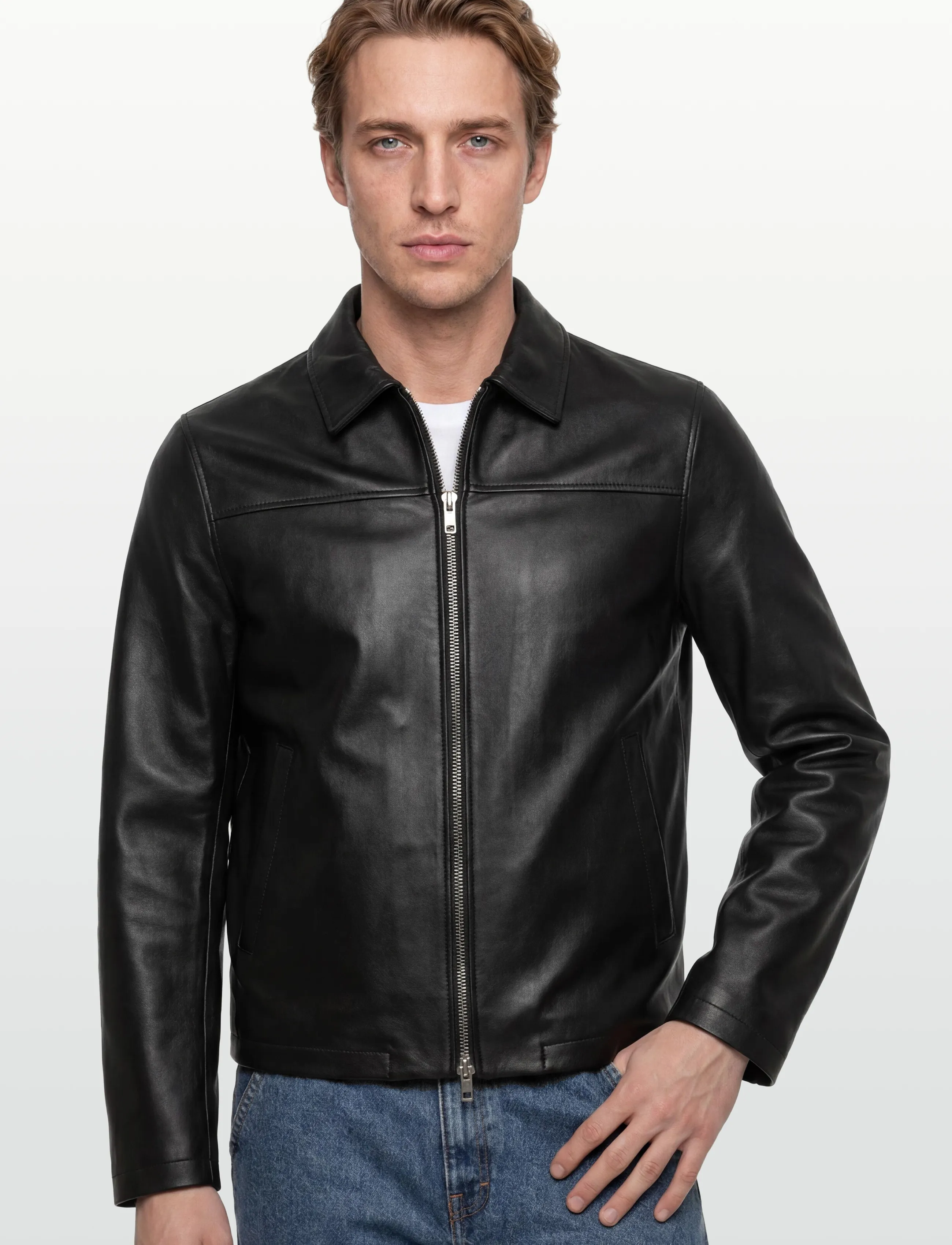 Filippa K - Leather Coach Jacket - forårsjakker - black - 3