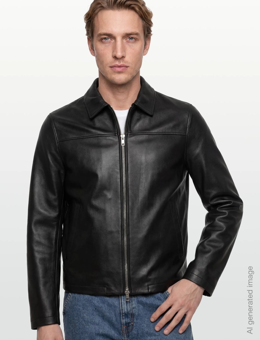 Filippa K - Leather Coach Jacket - leather jackets - black - 3