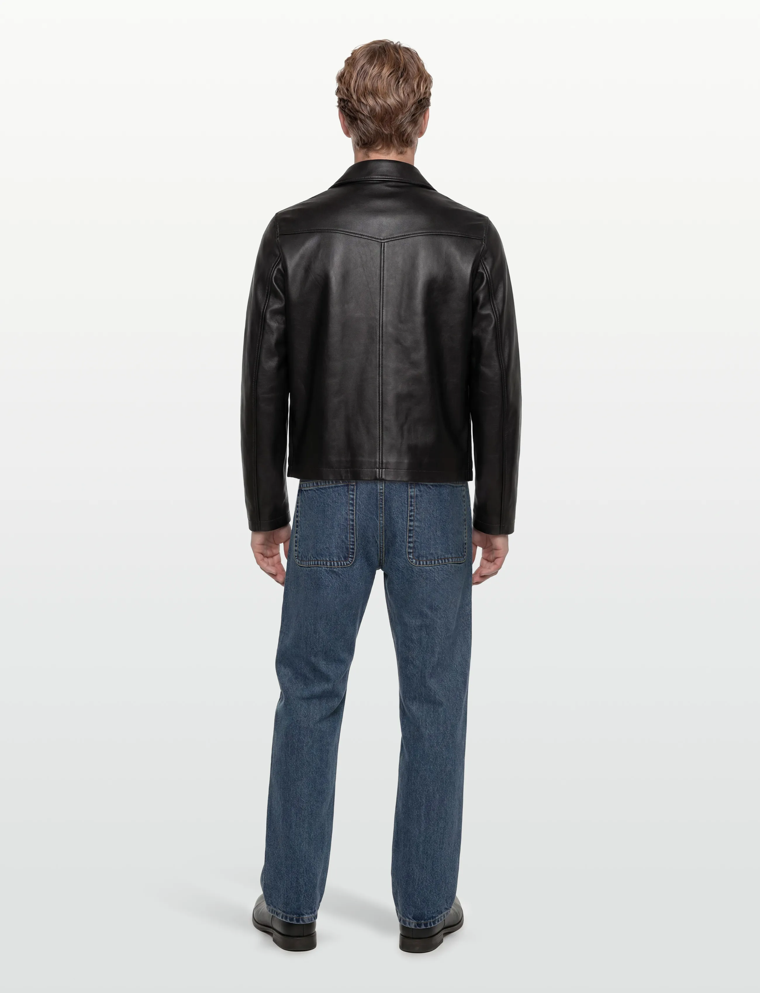 Filippa K - Leather Coach Jacket - forårsjakker - black - 4