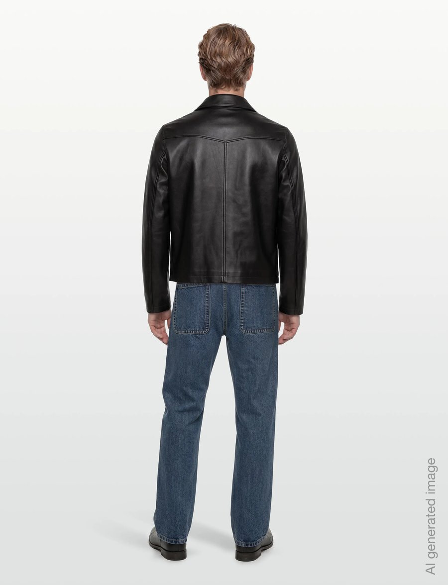 Filippa K - Leather Coach Jacket - leather jackets - black - 4