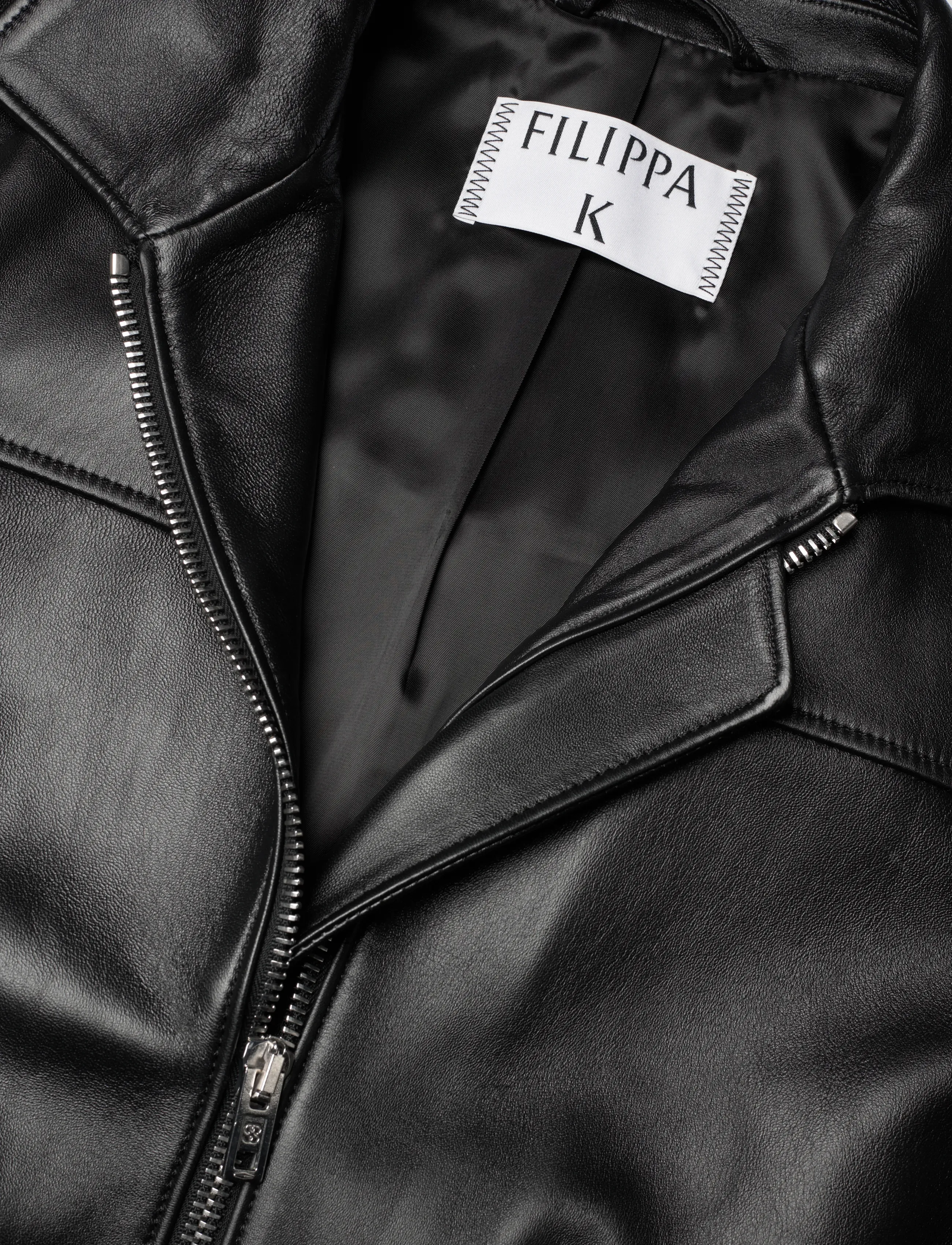 Filippa K - Leather Coach Jacket - forårsjakker - black - 5