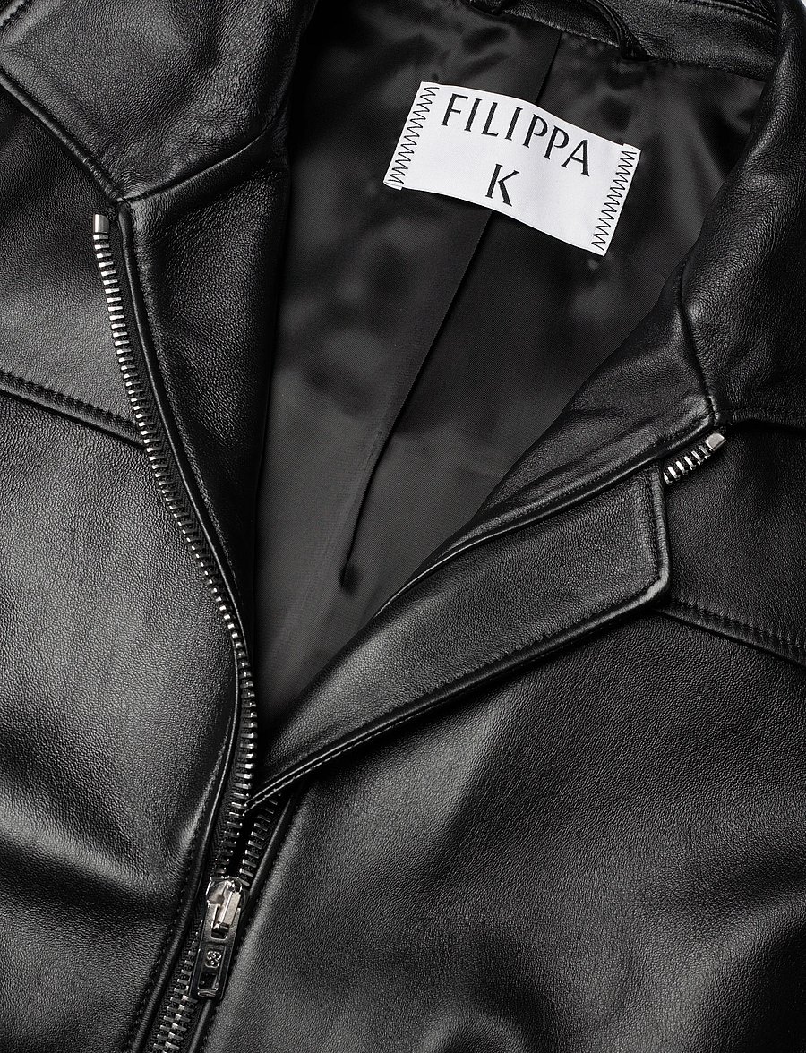 Filippa K - Leather Coach Jacket - leather jackets - black - 5