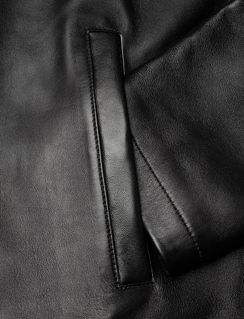 Filippa K - Leather Coach Jacket - vårjackor - black - 3