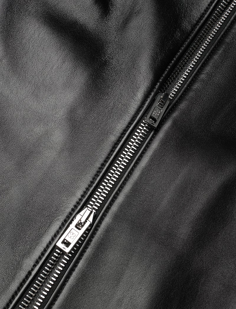Filippa K - Leather Coach Jacket - vårjackor - black - 4