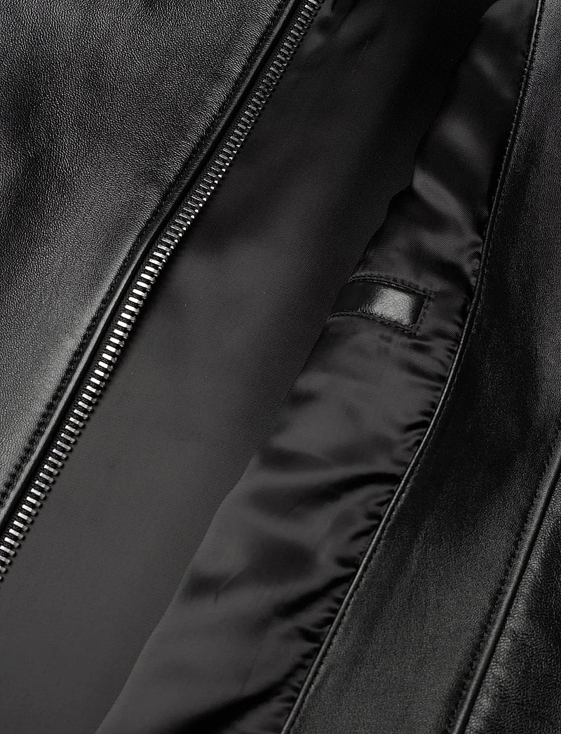 Filippa K - Leather Coach Jacket - vårjackor - black - 5