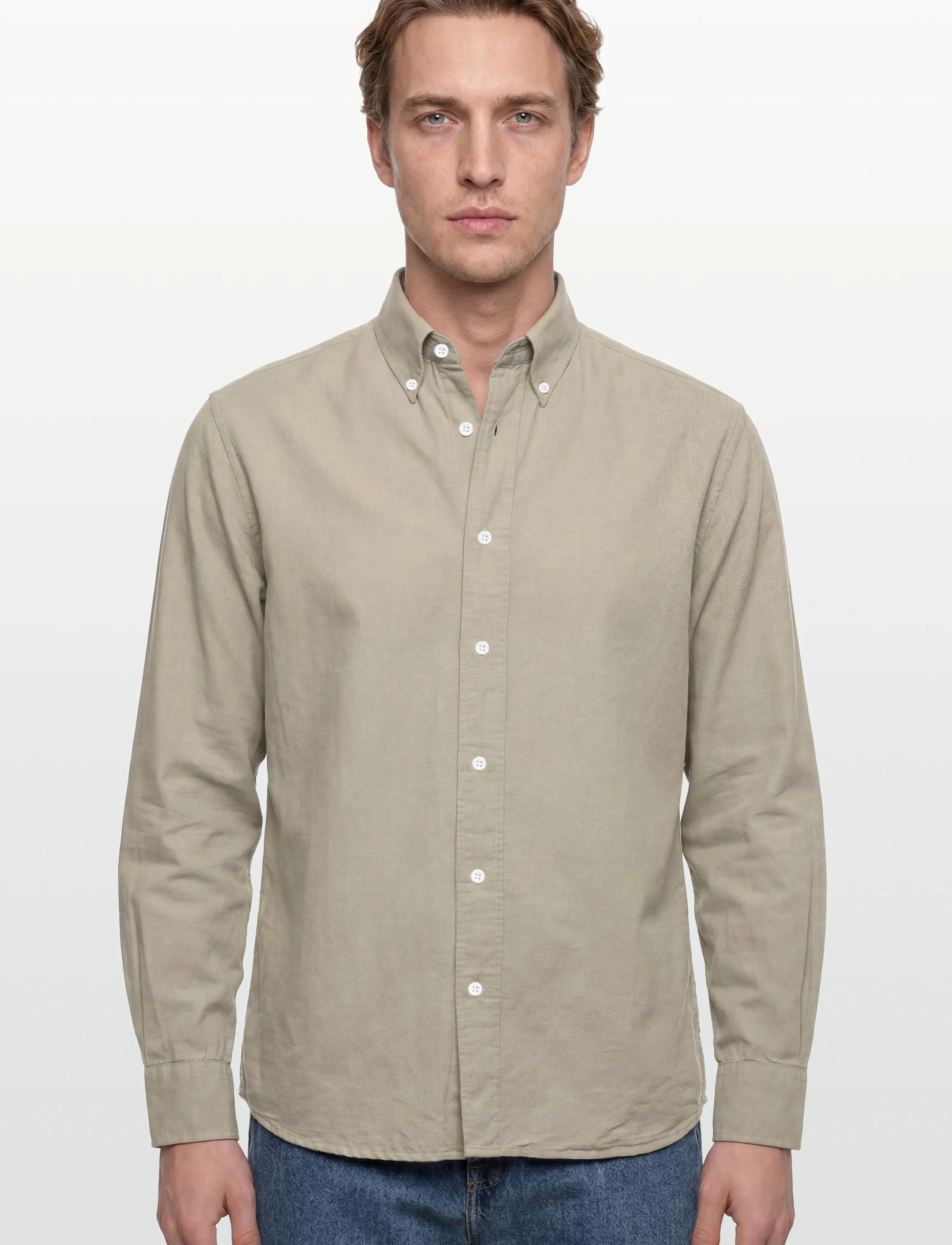 Filippa K - Relaxed Cotton Linen Shirt - basic-hemden - light green - 3