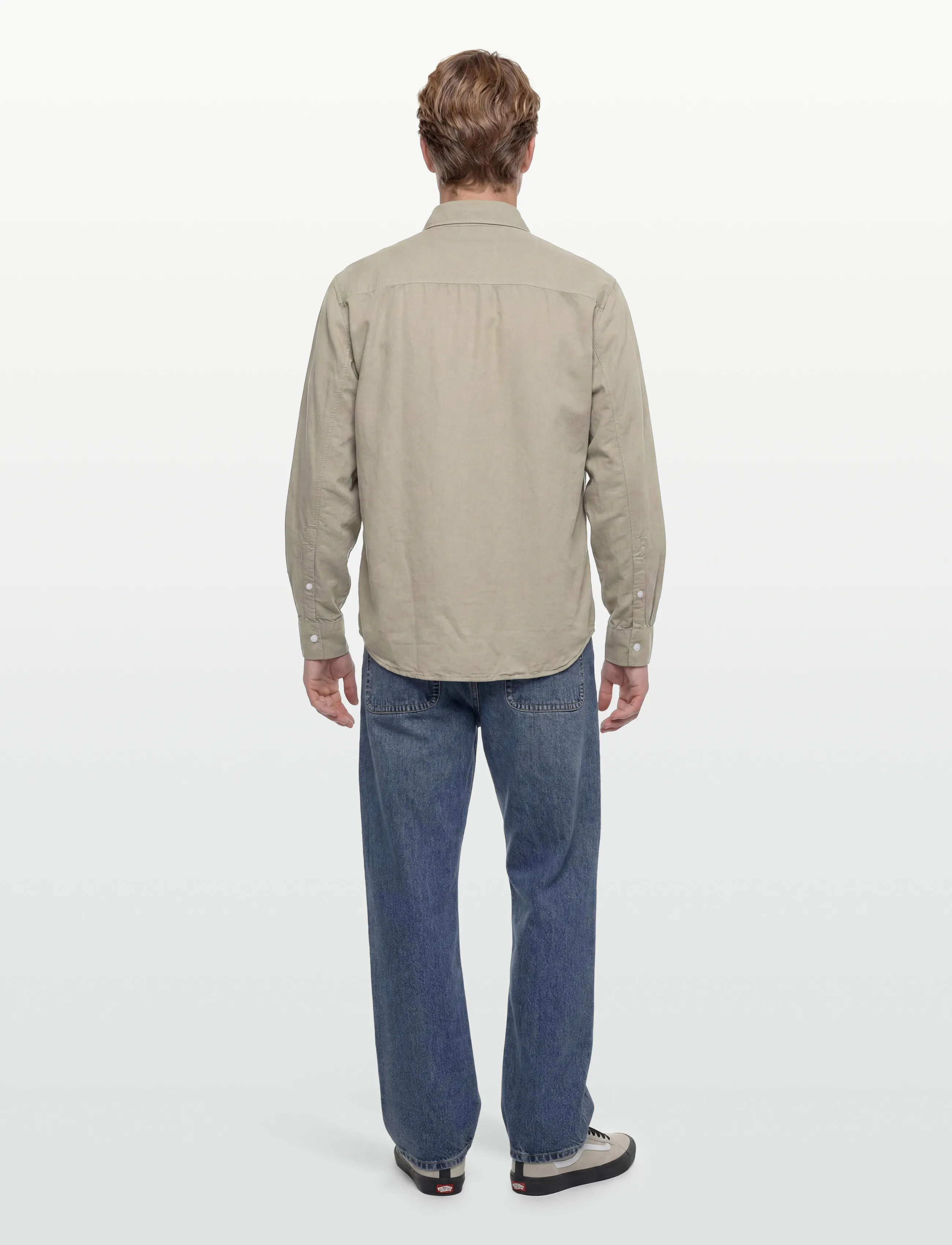 Filippa K - Relaxed Cotton Linen Shirt - basic-hemden - light green - 4