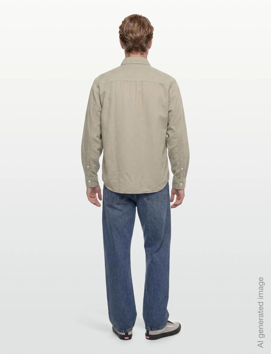 Filippa K - Relaxed Cotton Linen Shirt - basic shirts - light green - 4