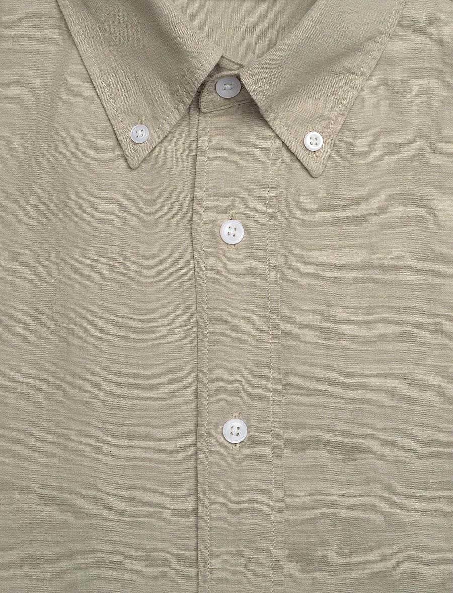 Filippa K - Relaxed Cotton Linen Shirt - basic shirts - light green - 5