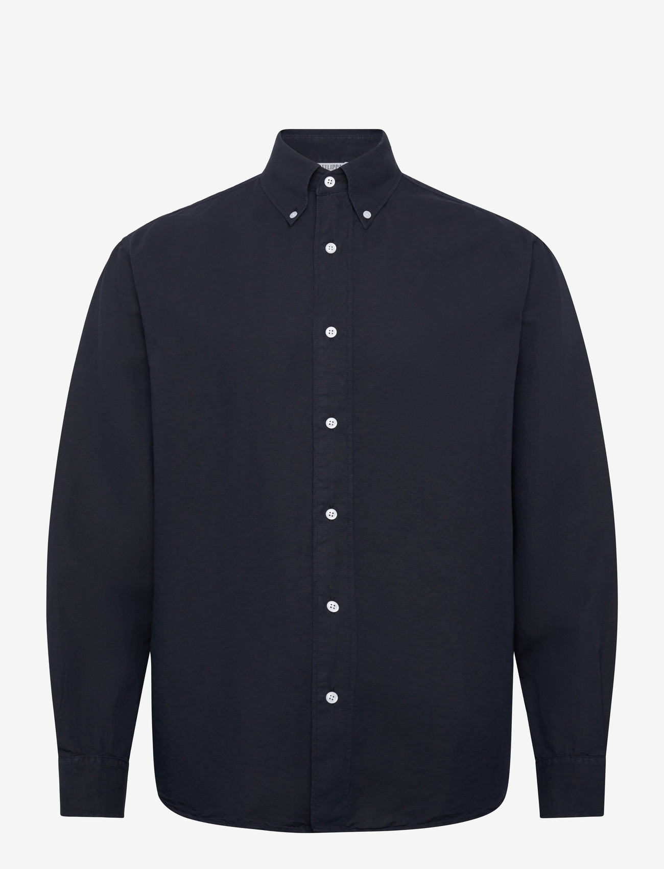 Filippa K - Relaxed Cotton Linen Shirt - basic skjortor - navy - 0
