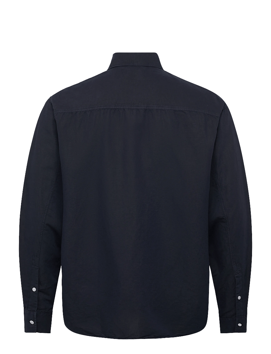 Filippa K - Relaxed Cotton Linen Shirt - basic shirts - navy - 2