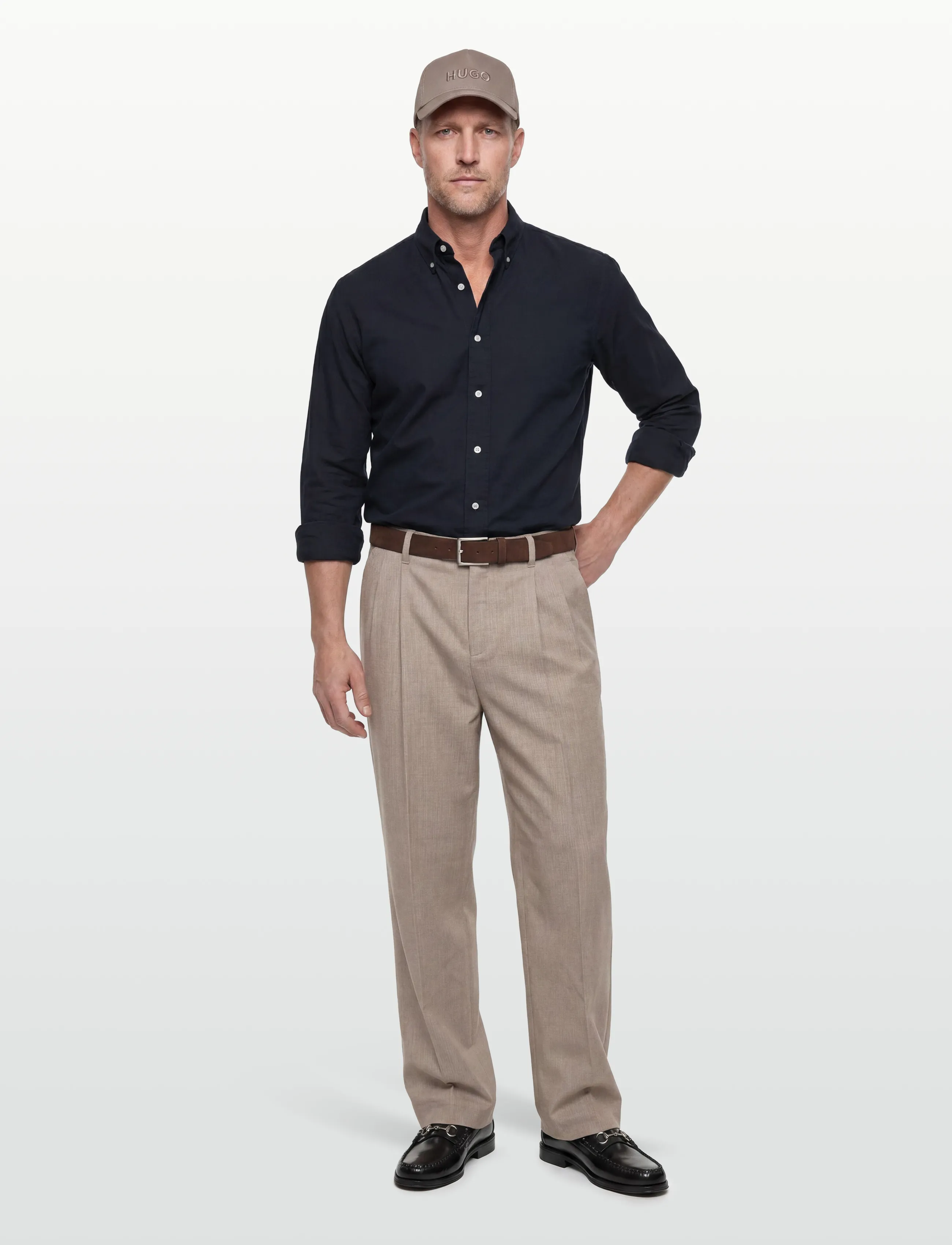 Filippa K Relaxed Cotton Linen Shirt - Klær - NAVY / navy