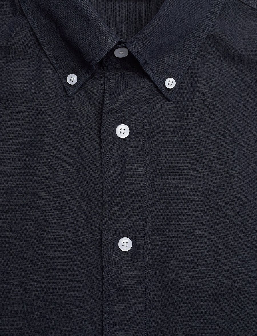 Filippa K - Relaxed Cotton Linen Shirt - basic shirts - navy - 5
