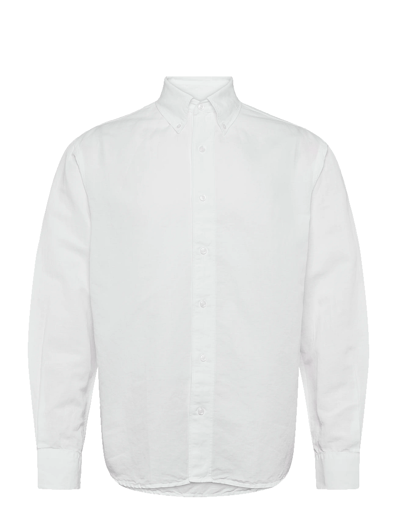 Filippa K - Relaxed Cotton Linen Shirt - basic skjortor - white - 0