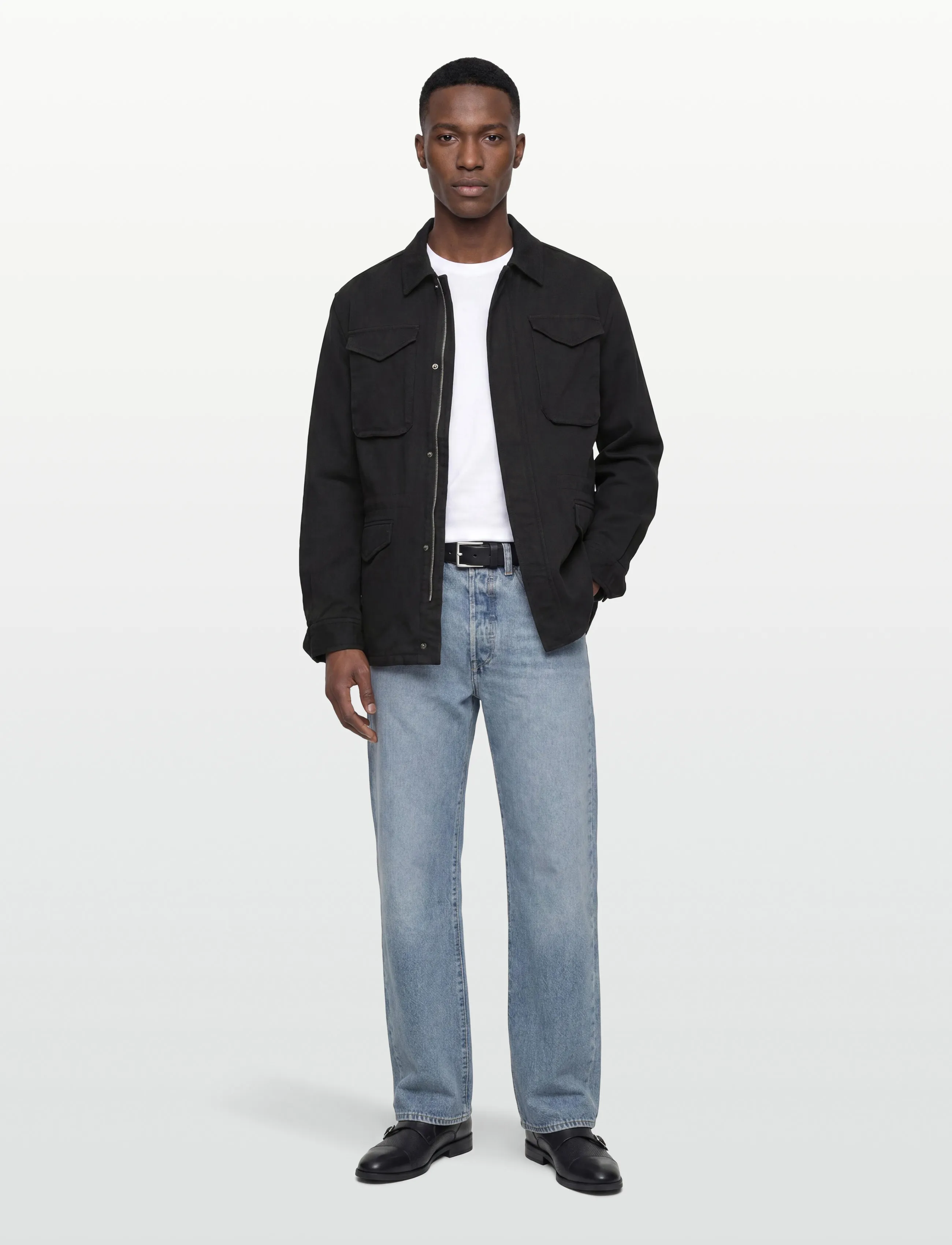 Filippa K Recycled Cotton Field Jacket - Outerwear - BLACK / black