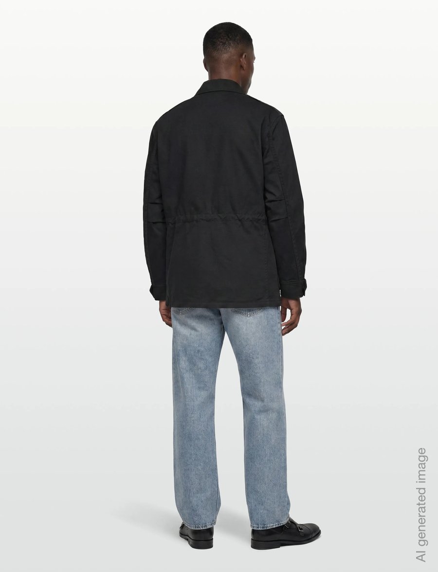 Filippa K - Recycled Cotton Field Jacket - light jackets - black - 4