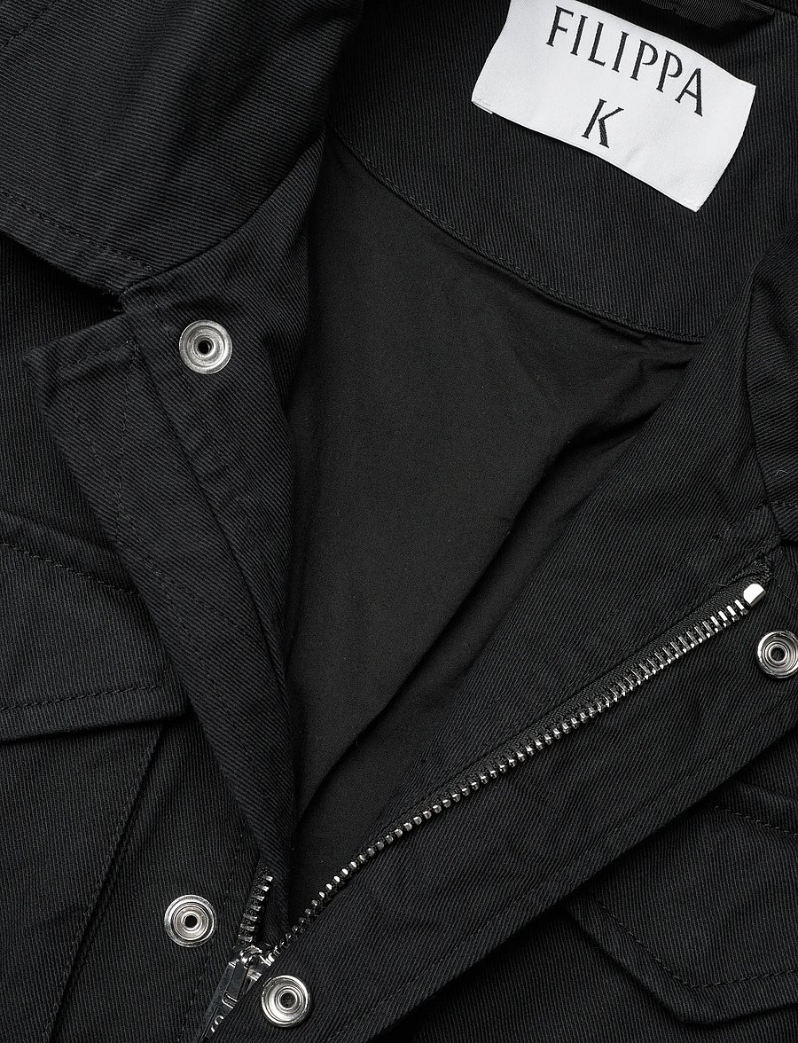 Filippa K - Recycled Cotton Field Jacket - light jackets - black - 5
