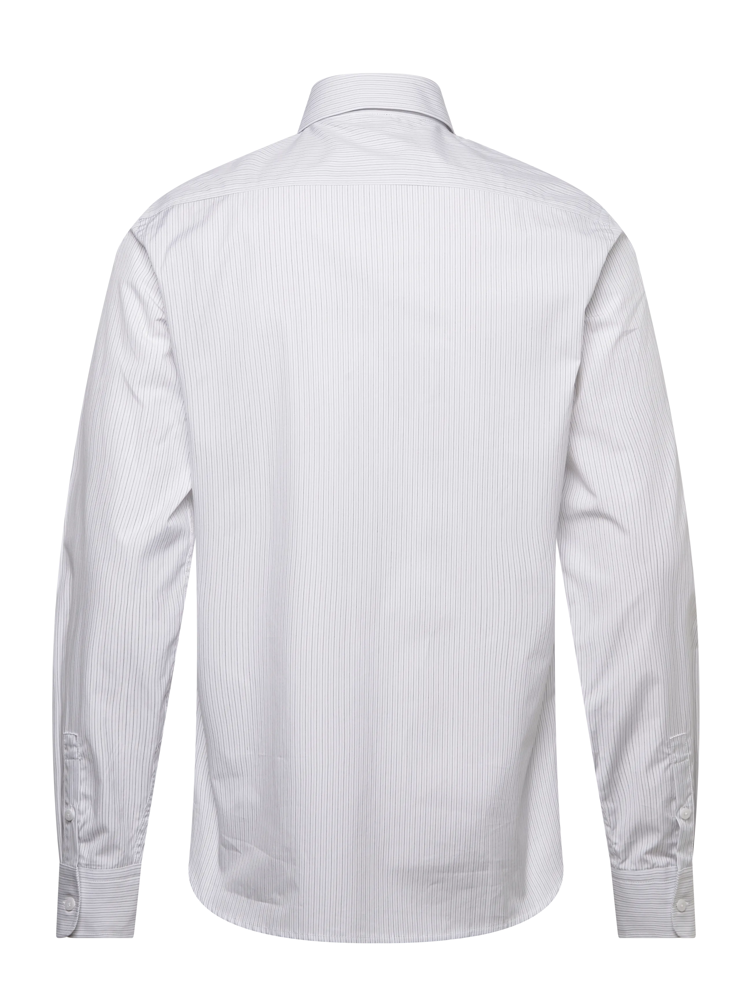 Filippa K - Cotton Poplin Striped Shirt - tavalised t-särgid - white/ black pinstripe - 2
