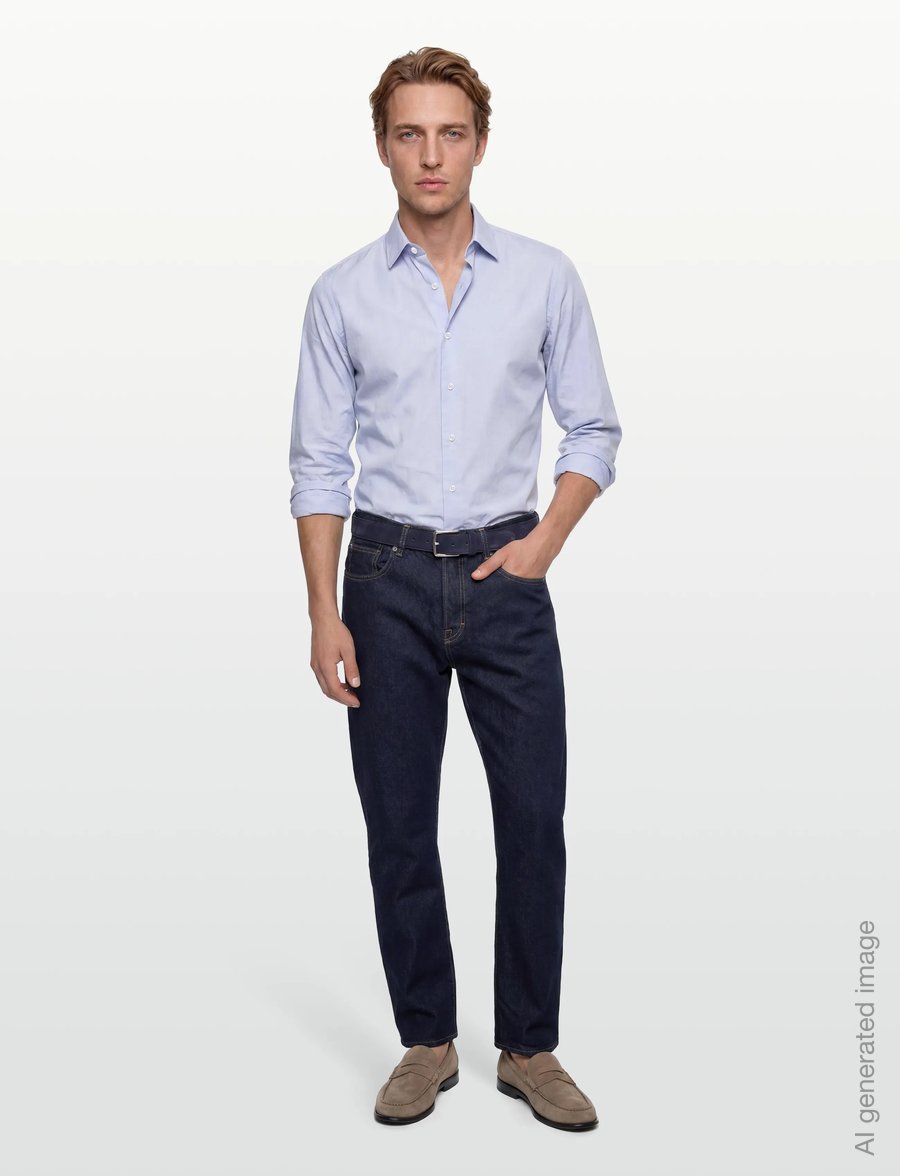 Filippa K - Slim Washed Cotton Shirt - basic shirts - light blue - 0