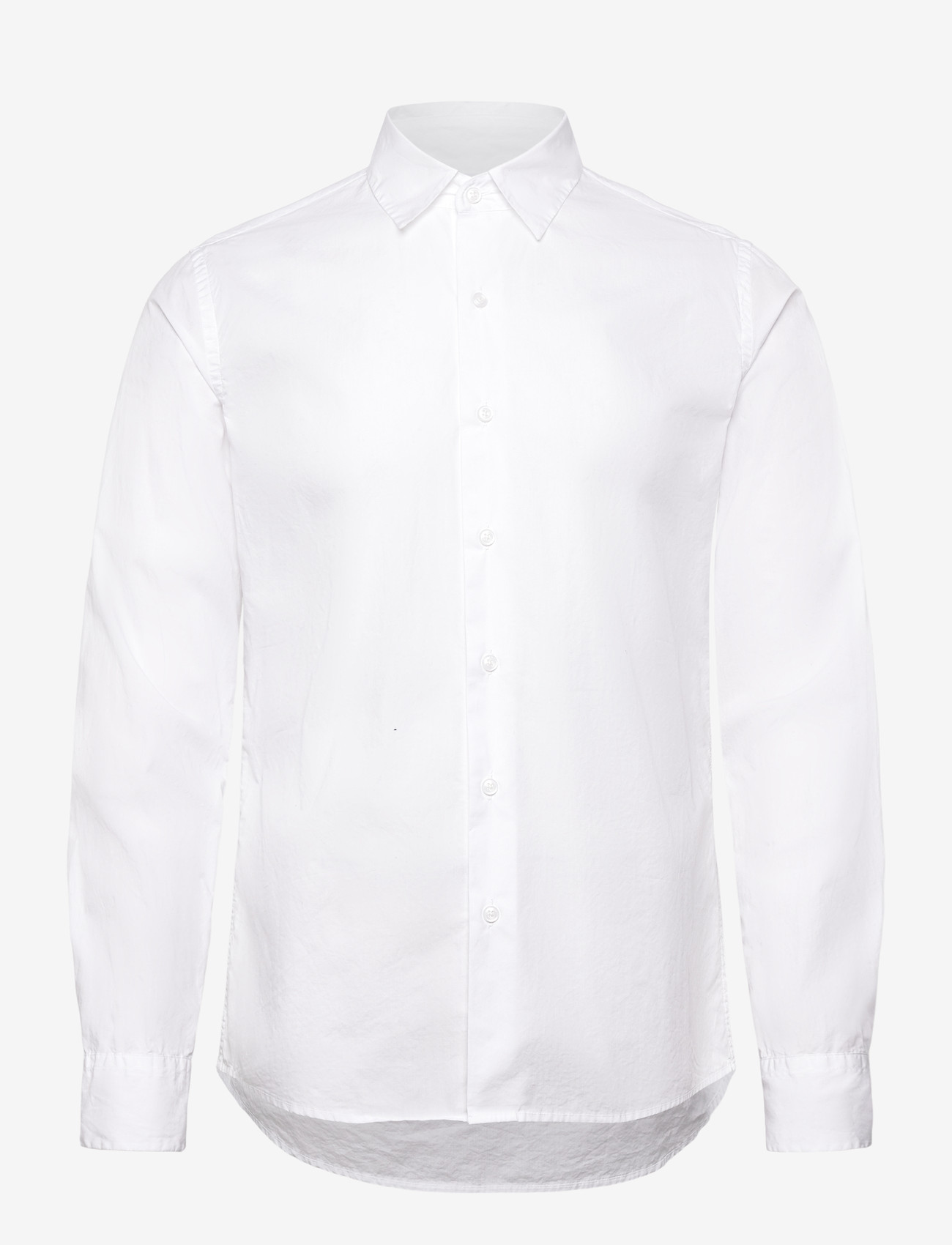 Filippa K - Slim Washed Cotton Shirt - tavalised t-särgid - white - 0