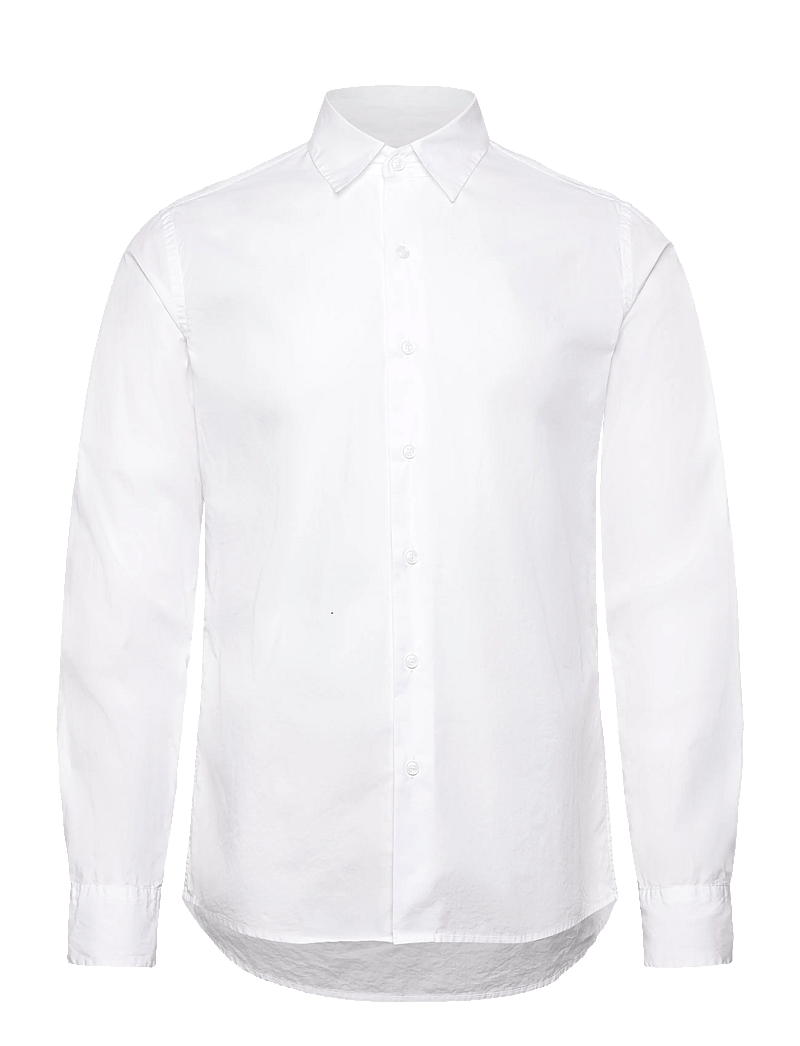 Filippa K - Slim Washed Cotton Shirt - tavalised t-särgid - white - 0