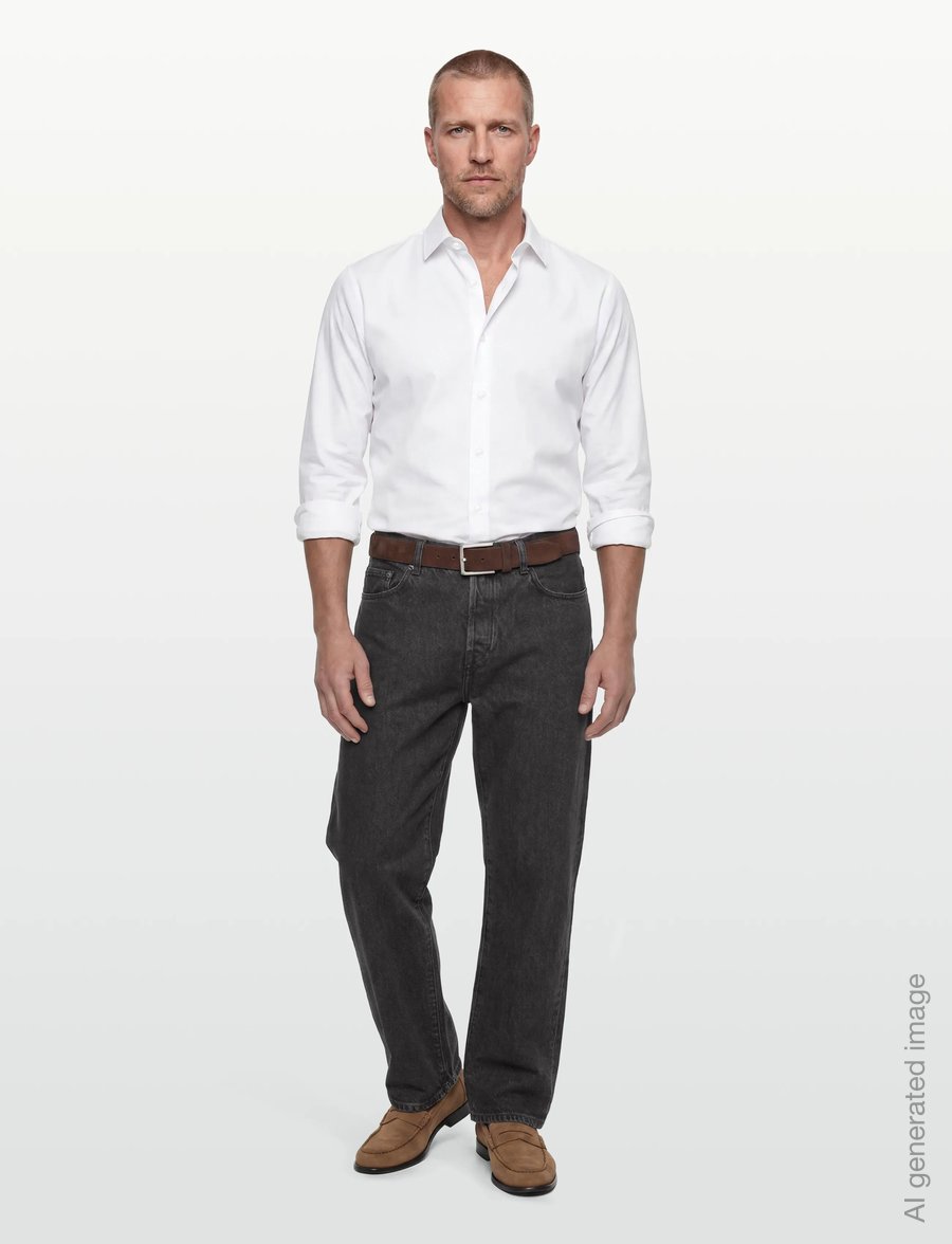 Filippa K - Slim Washed Cotton Shirt - tavalised t-särgid - white - 0