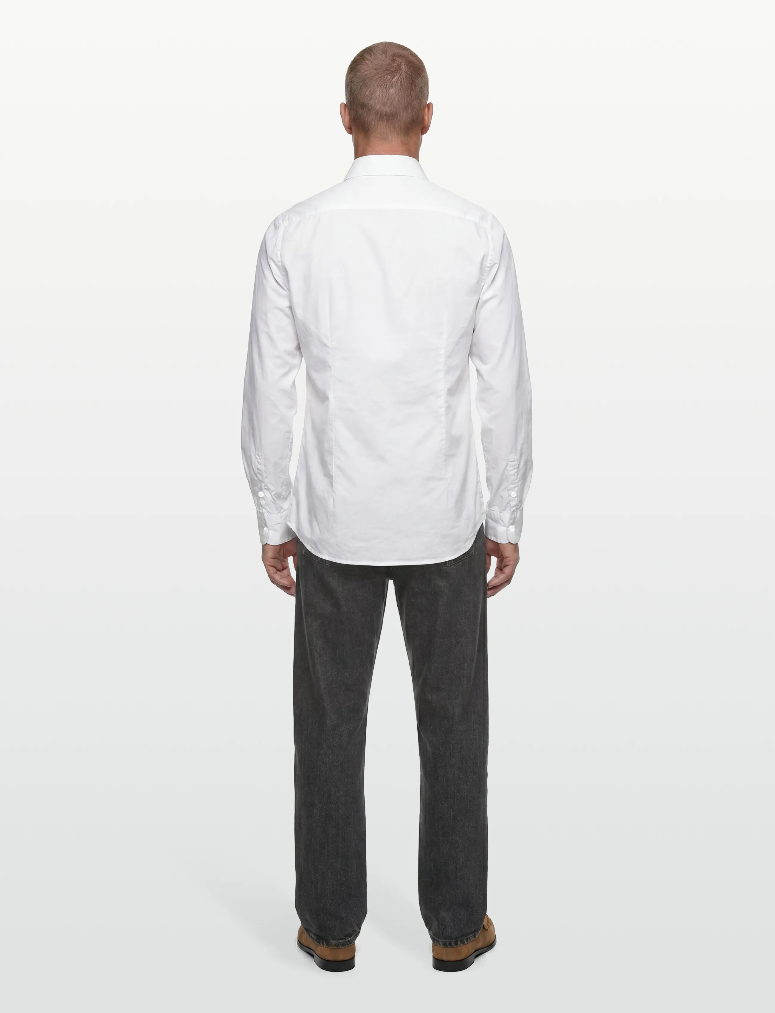 Filippa K - Slim Washed Cotton Shirt - basic-hemden - white - 4