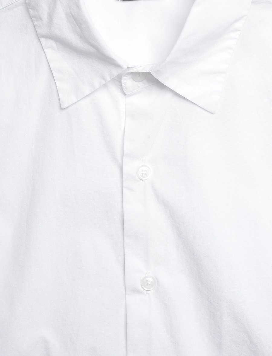 Filippa K - Slim Washed Cotton Shirt - tavalised t-särgid - white - 5