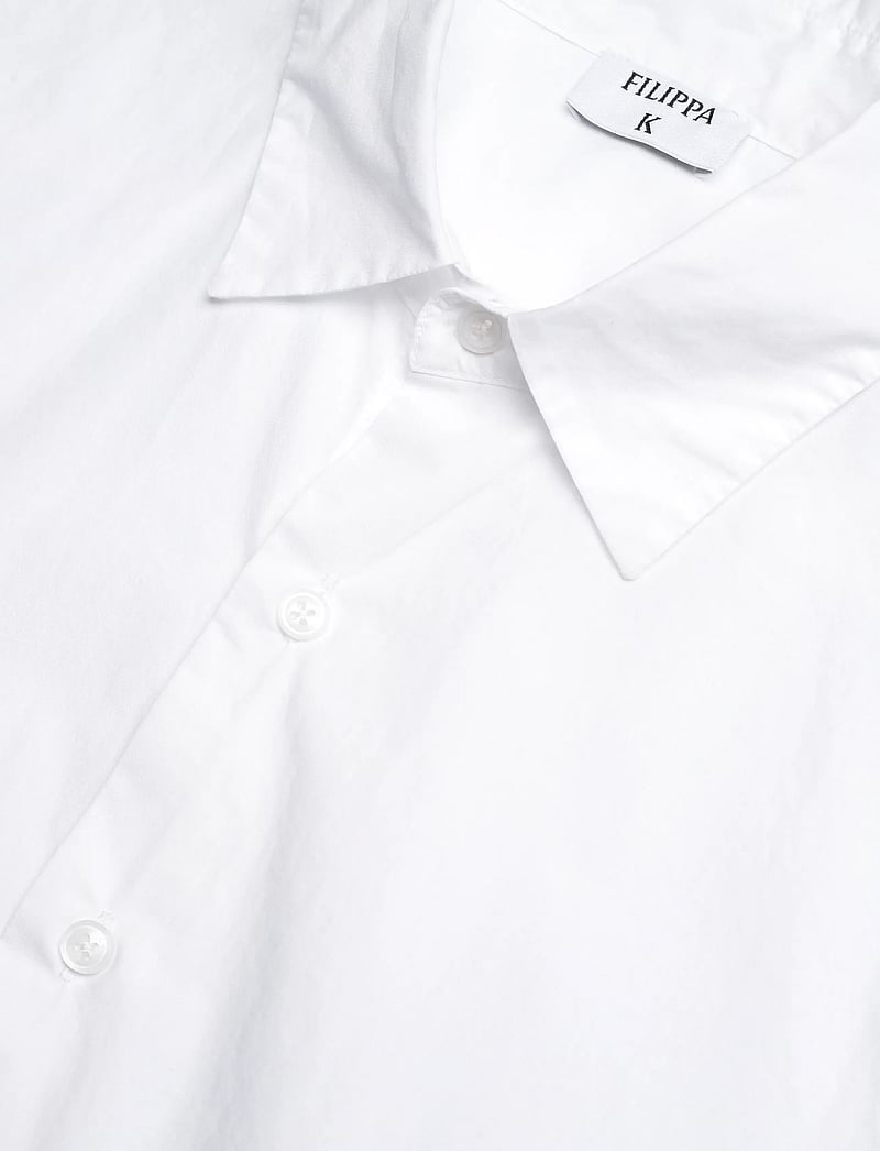 Filippa K - Slim Washed Cotton Shirt - tavalised t-särgid - white - 3