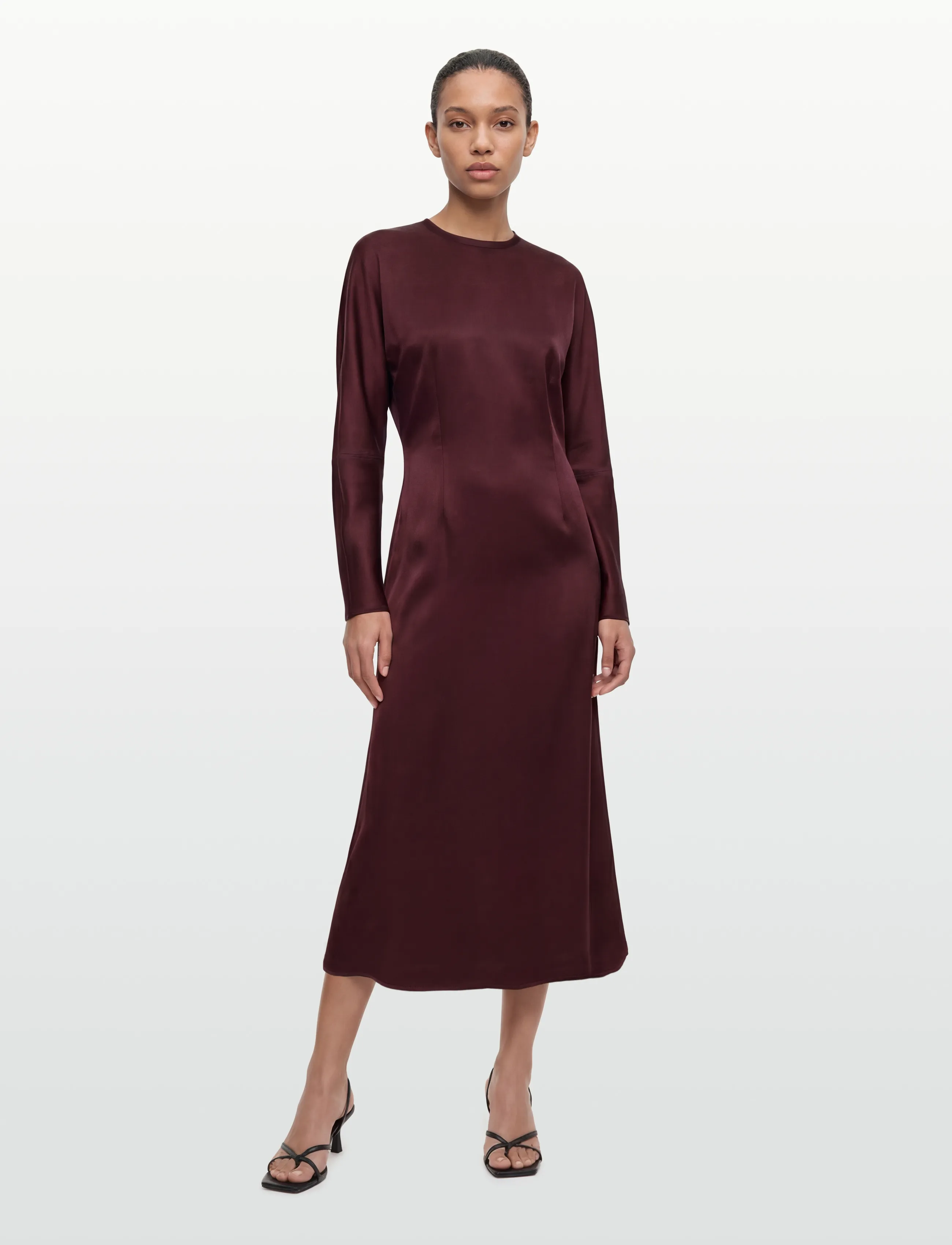 Filippa K Batwing Dress - Kleidung - DARK BURGUNDY / burgundy